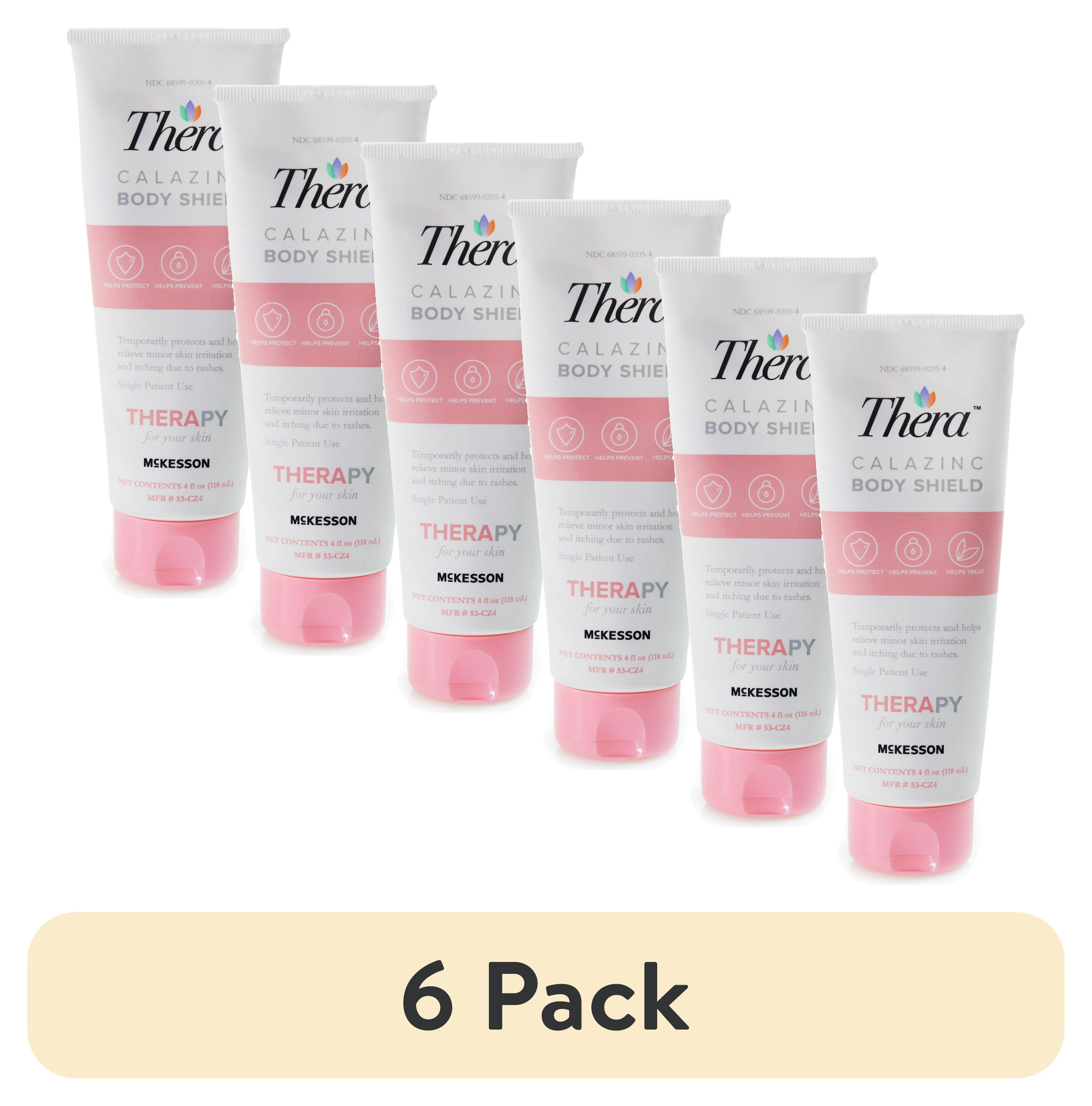 (6 pack) Thera Calazinc Body Shield Skin Cream for Dry, Chafing, Itchy Skin - 4 oz, 1 Ct