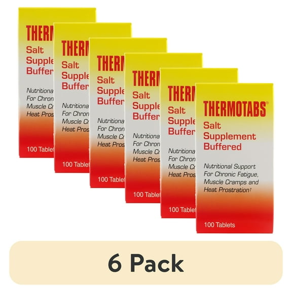 (6 pack) Thermotabs Salt Supplement Buffered Tablets, 100 ea