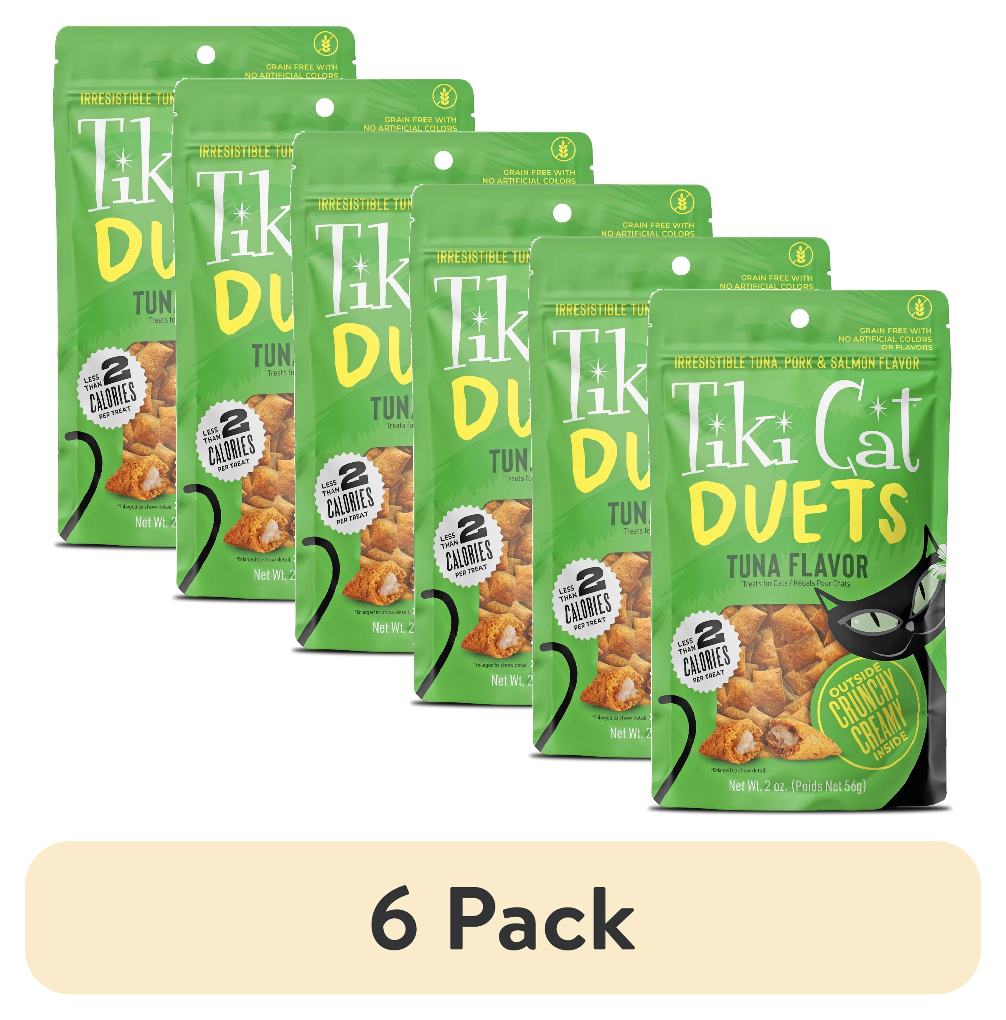 (6 pack) Tiki Cat Duets Cat Treats, Tuna Flavor, 2 oz. Pouch