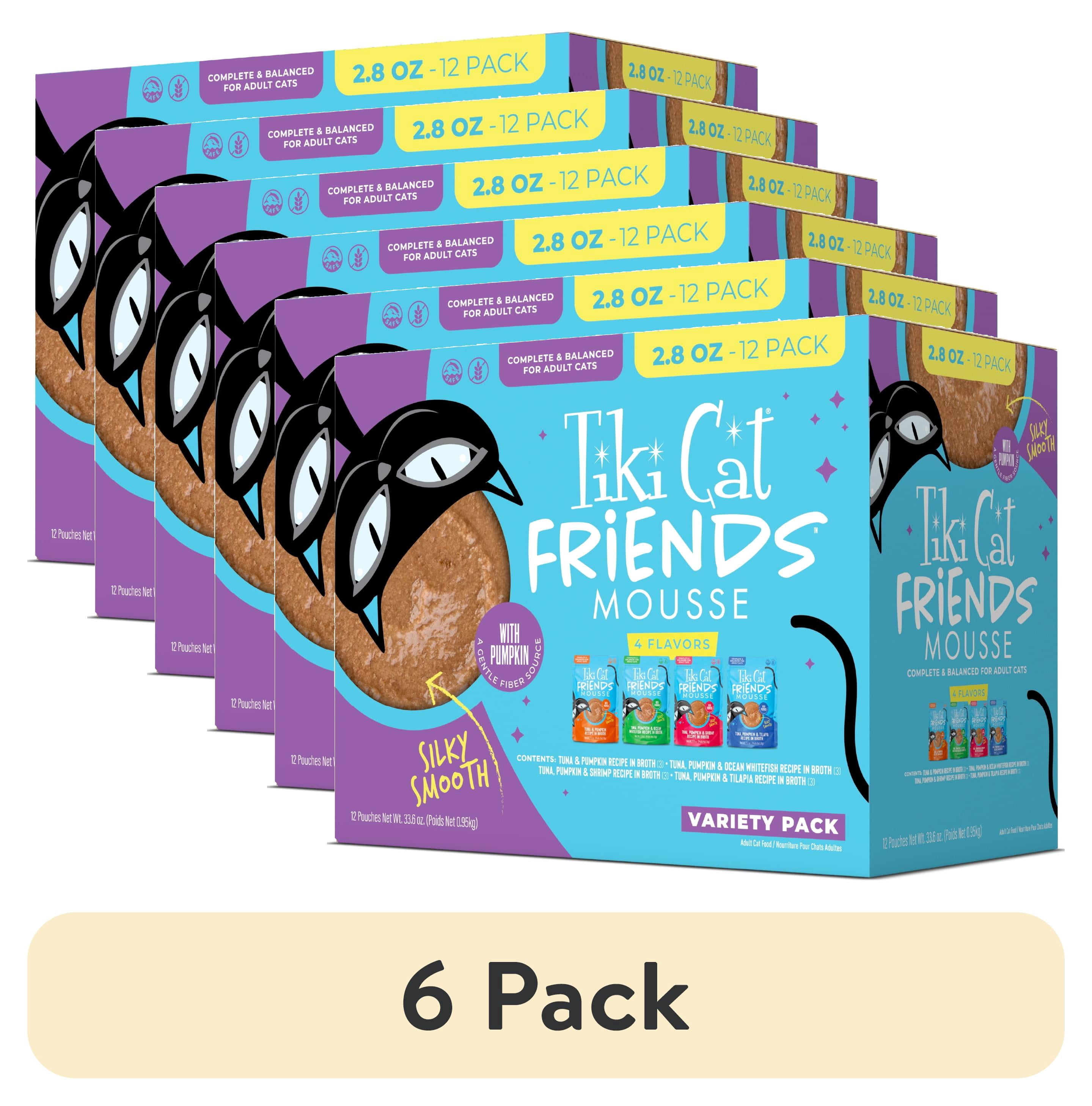 (6 pack) Tiki Cat Friends Mousse Tuna Variety Pack, 2.8 oz. Pouch (12 Pack)