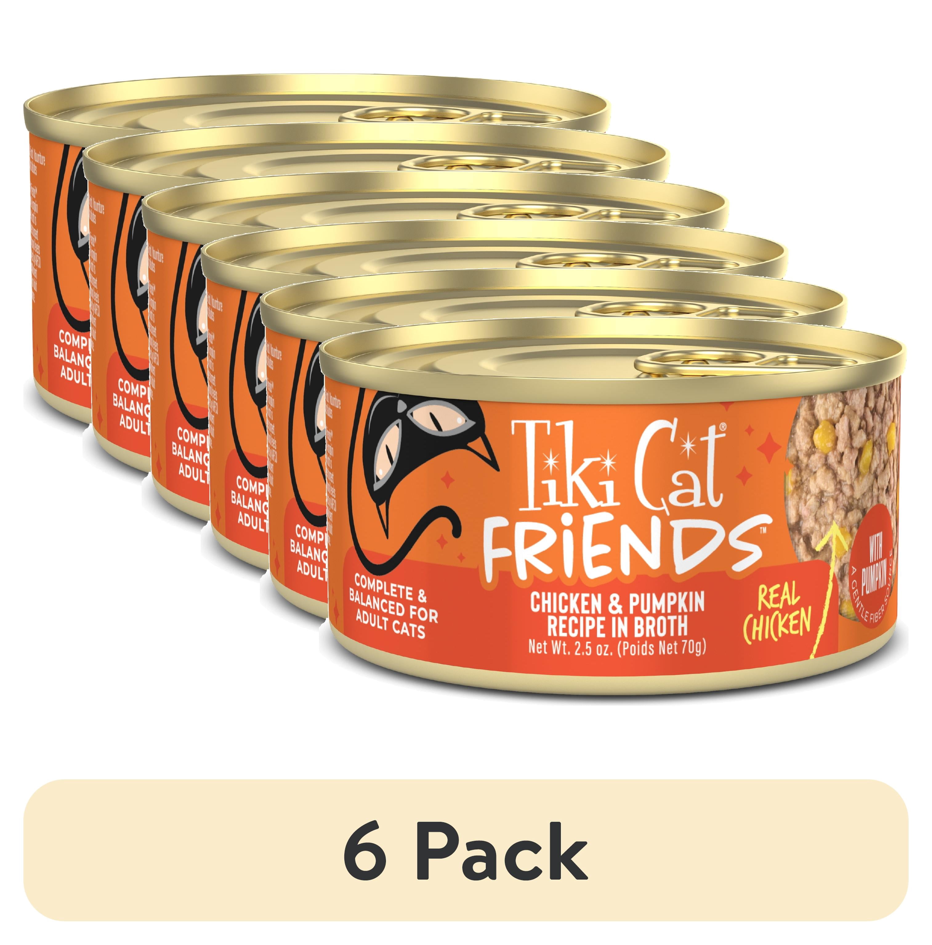 (6 pack) Tiki Cat Friends Chicken & Pumpkin, 2.5 oz. Can