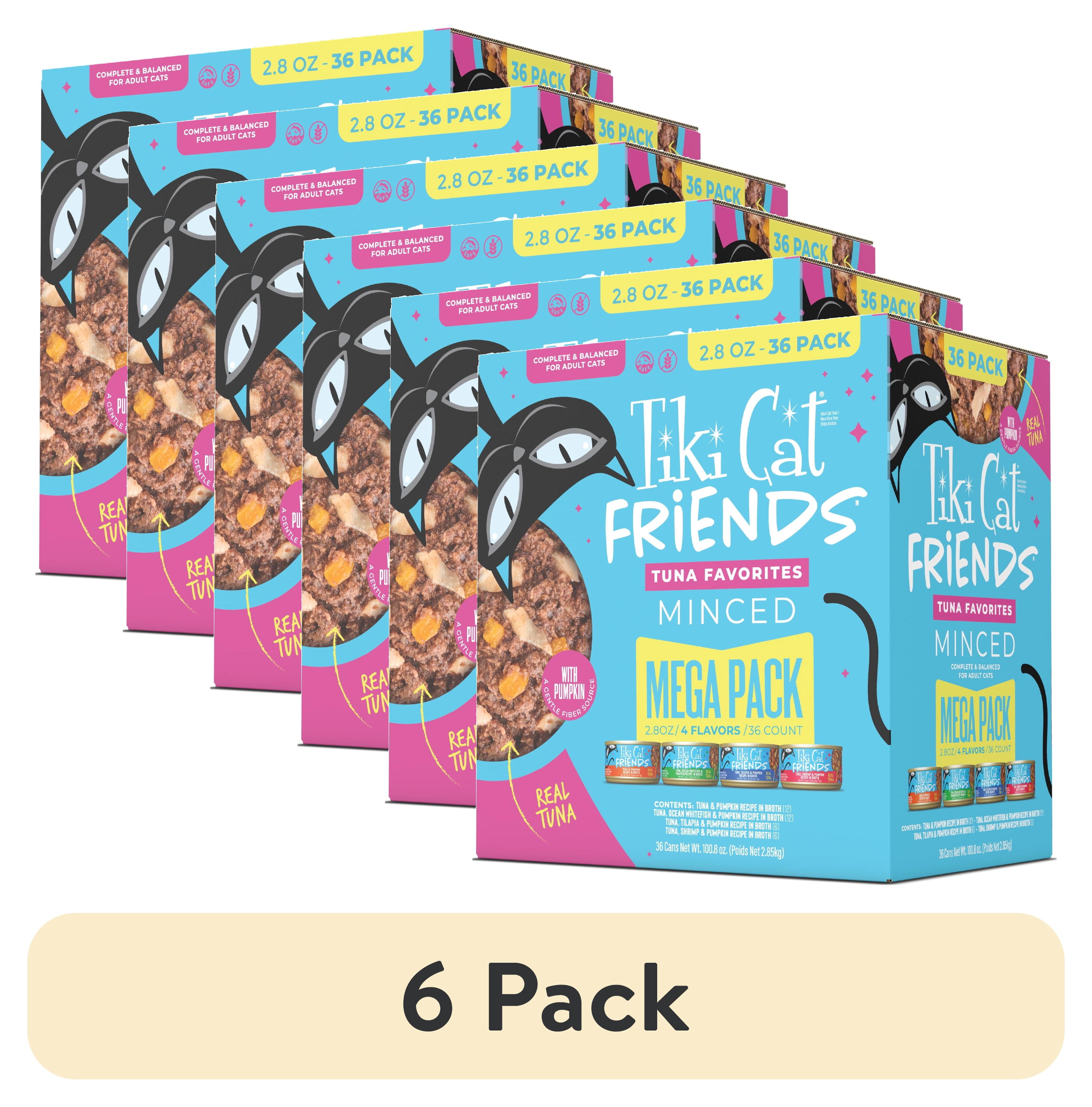 (6 pack) Tiki Cat Friends Wet Cat Food Mega Pack, Tuna Favorites, 2.8 oz. cans (36 Count)