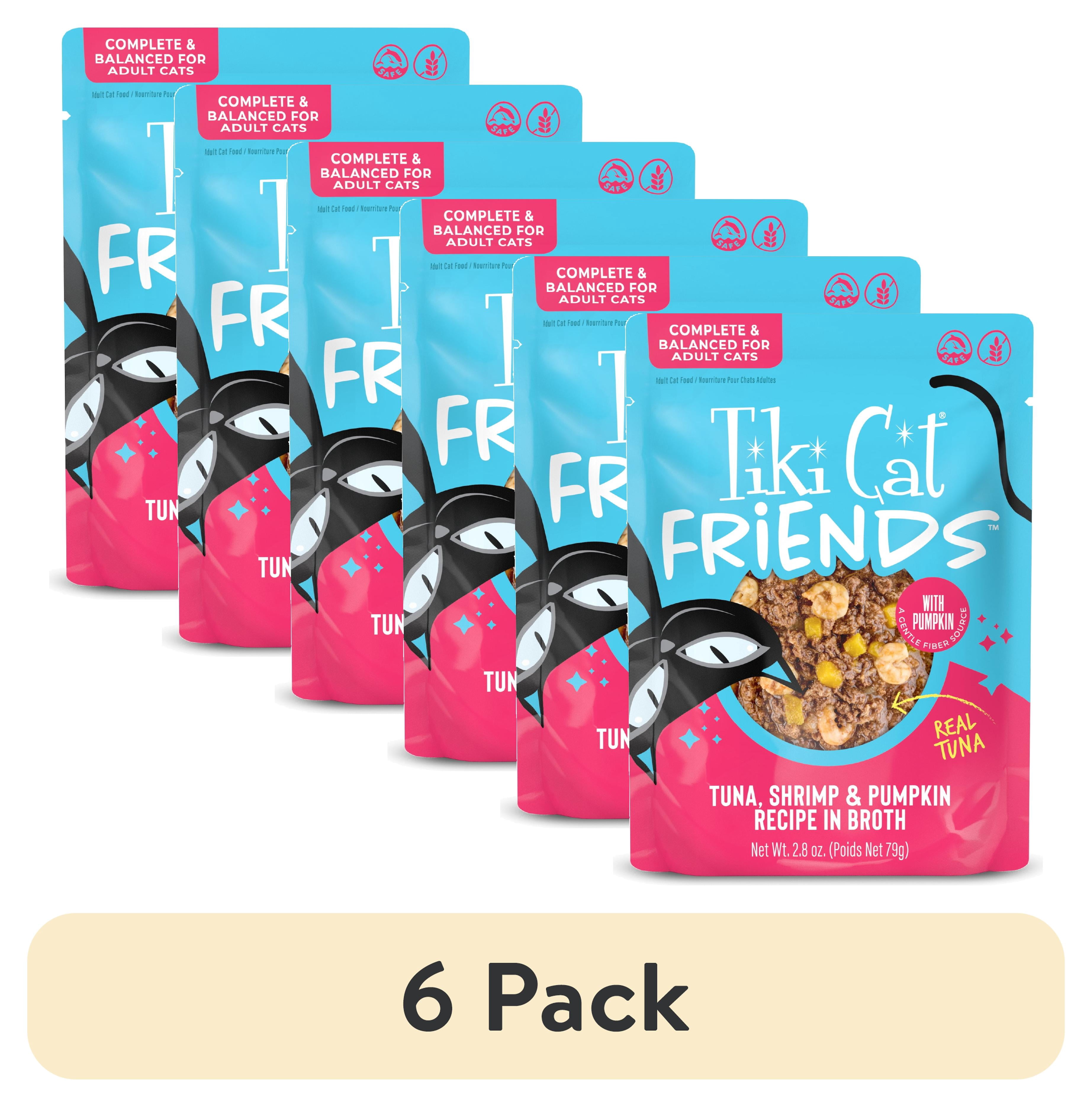 (6 pack) Tiki Cat Friends Tuna, Shrimp & Pumpkin, 2.8 oz. Pouch