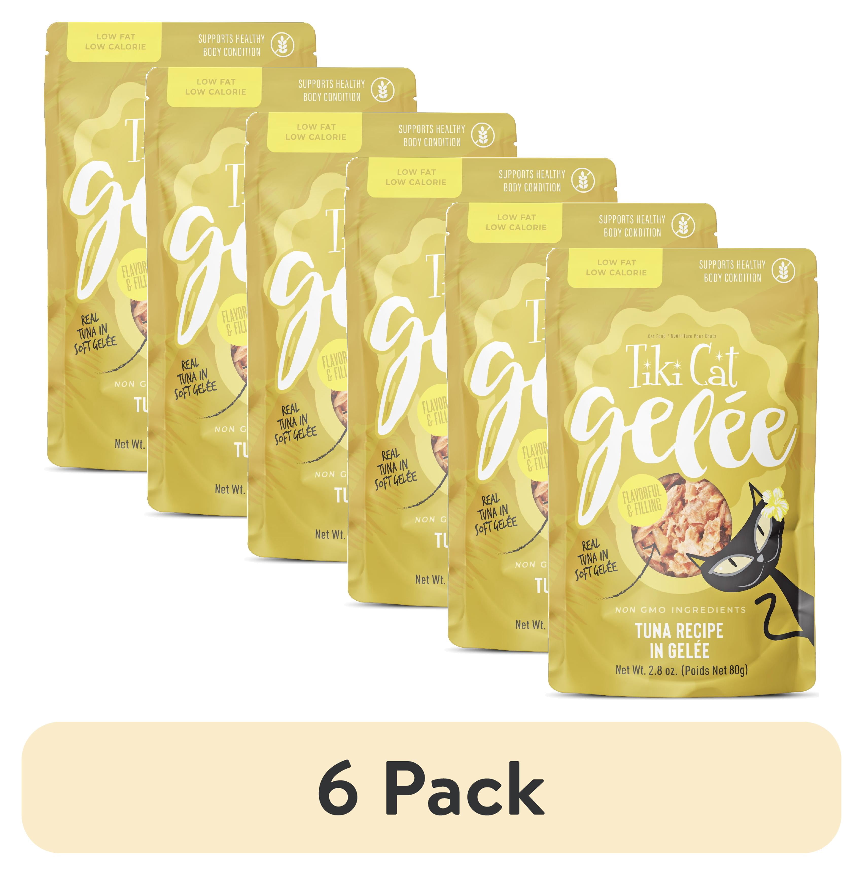 (6 pack) Tiki Cat Gelee Wet Cat Food, Tuna, 2.8 oz. Pouch