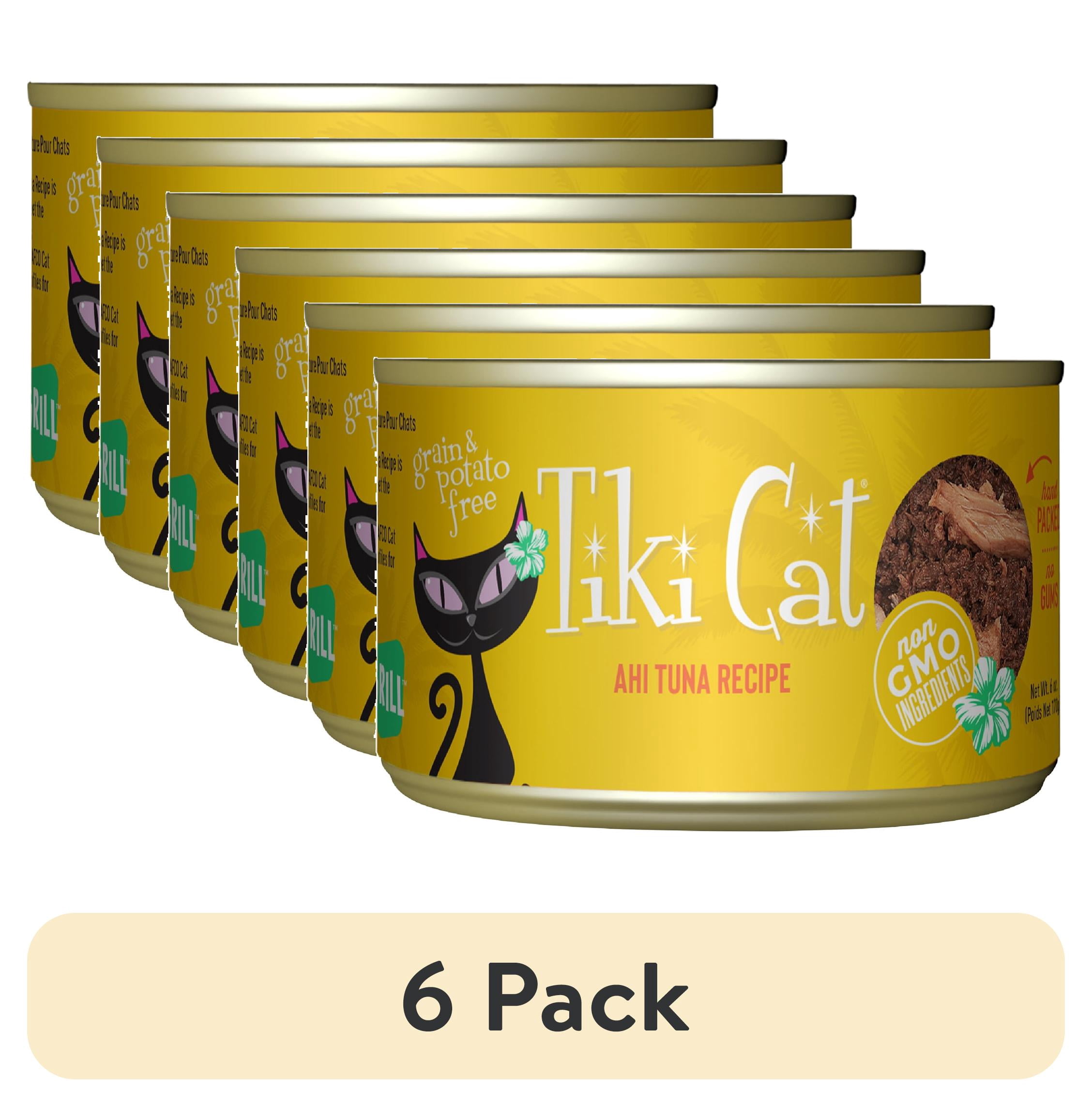 (6 pack) Tiki Cat Grill Wet Cat Food, Ahi Tuna, 6 oz. Can