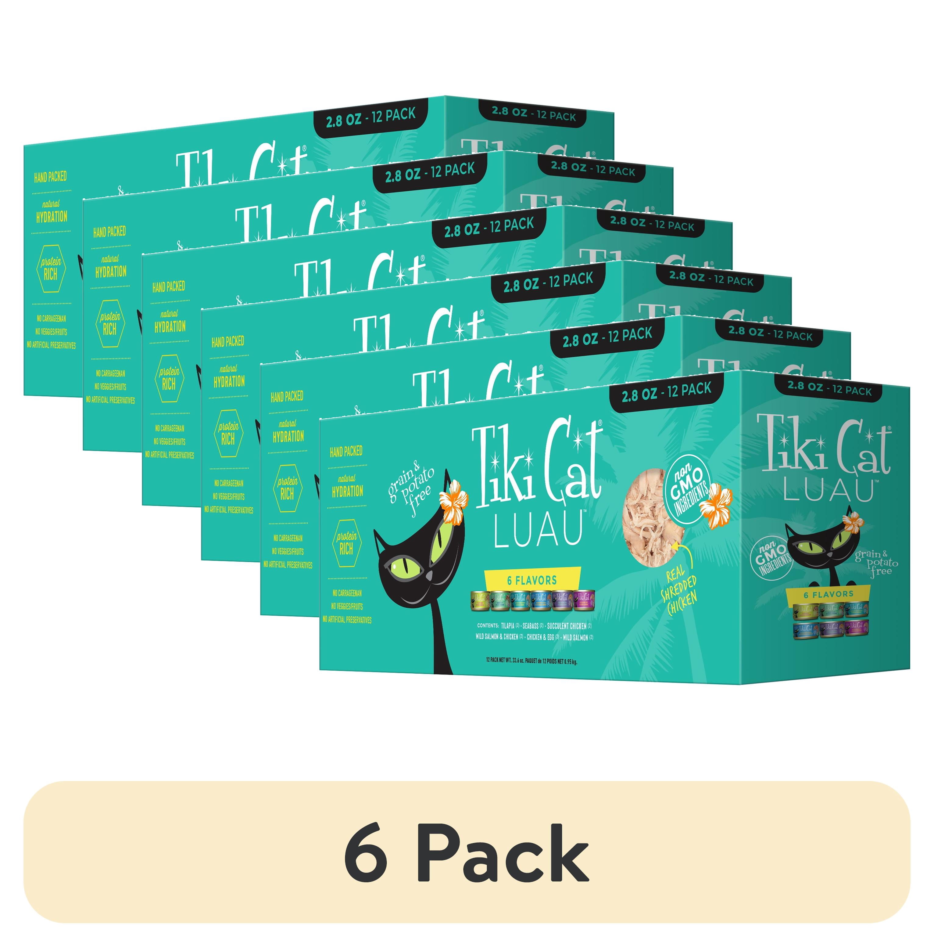 (6 pack) Tiki Cat Luau Wet Cat Food, Variety Pack, 2.8 oz. Can (12 Count)