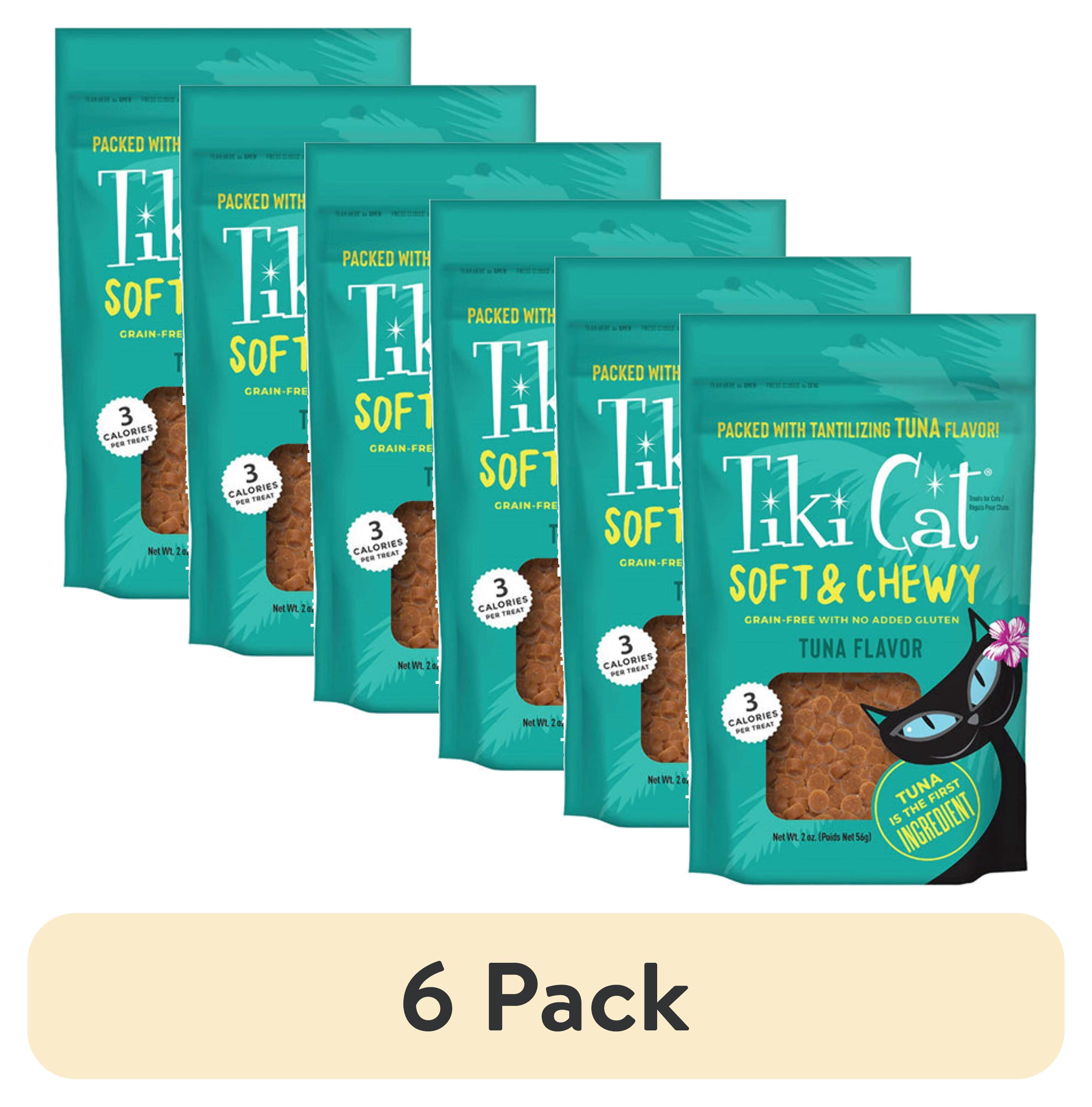 (6 pack) Tiki Cat Soft & Chewy Tuna Flavor Treats, 2 oz. Bag