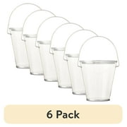 (6 pack) Transparent Tin Pail with Handle, 4.6", by Way To Celebrate, Party Favor