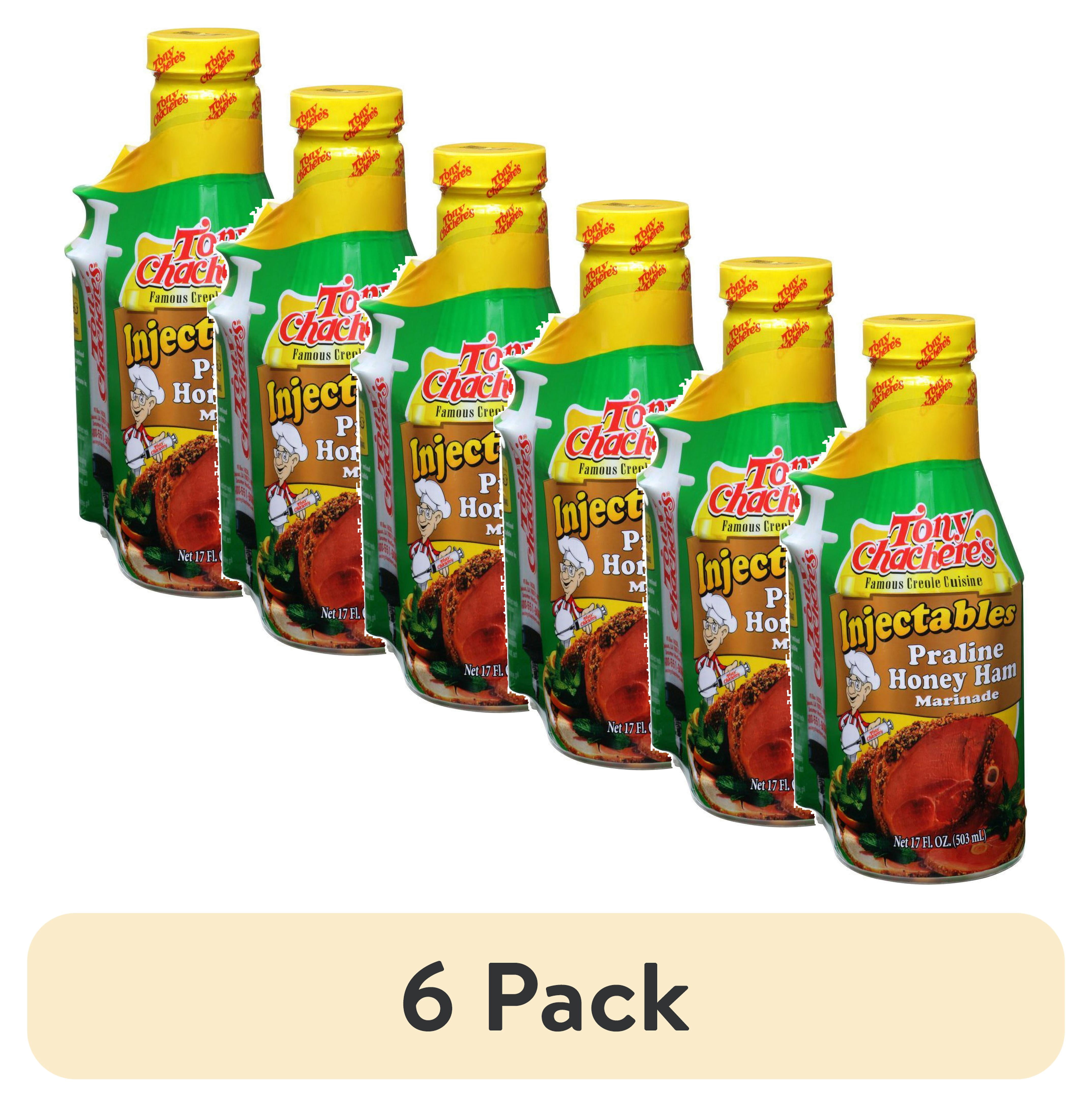 (6 pack) Tony Chachere,S Marinade Praline Honey Ham W/ Injector - 17 Oz ...