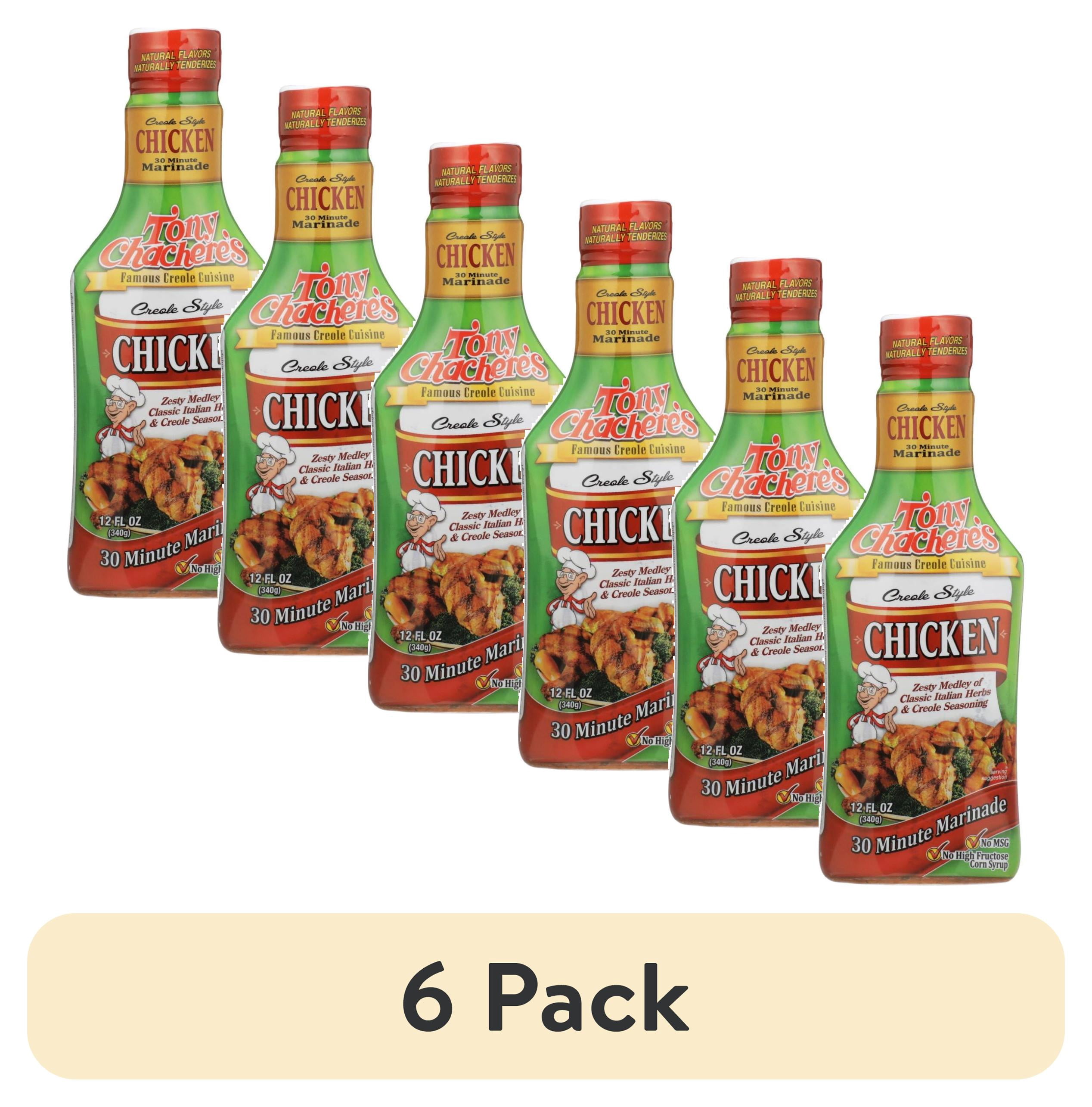 (6 pack) Tony Chachere’s, Marinade, Chicken, Cajun, Pourable, 12 fl oz ...