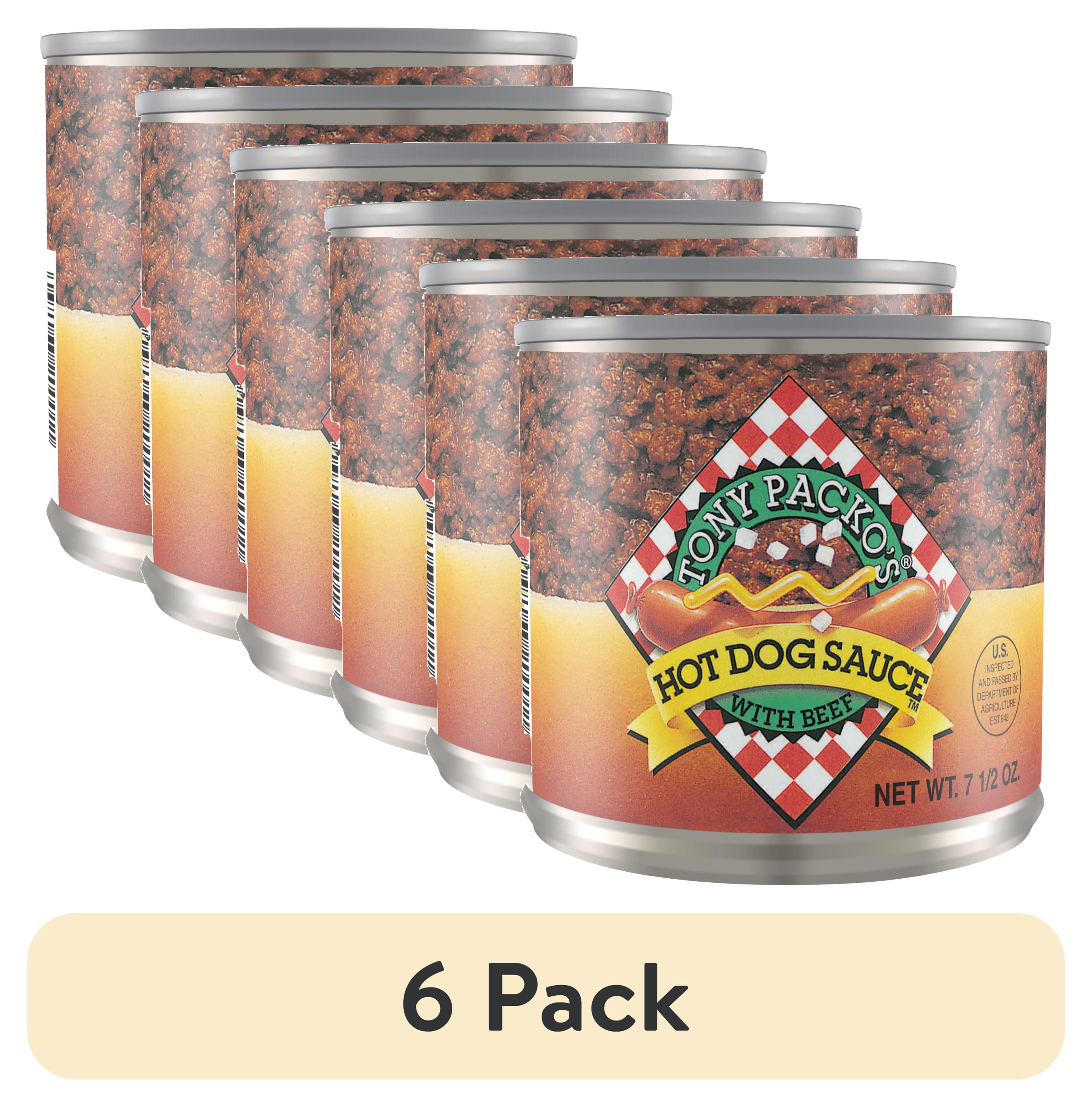 (6 pack) Tony Packo's Hot Dog Sauce, 7.5 oz