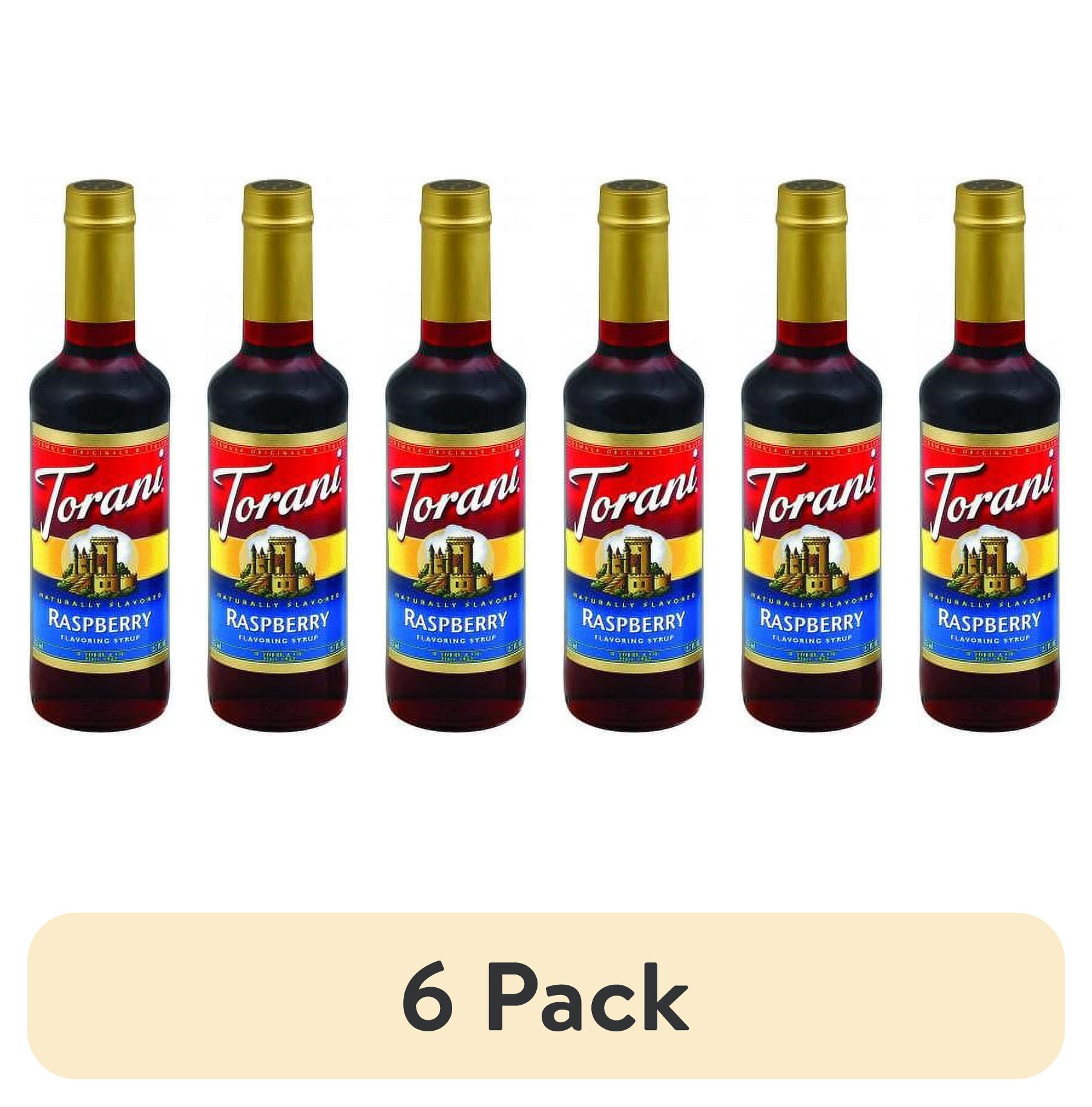 (6 pack) Torani Raspberry Syrup, Plastic Bottle, Drink Flavoring Syrup ...