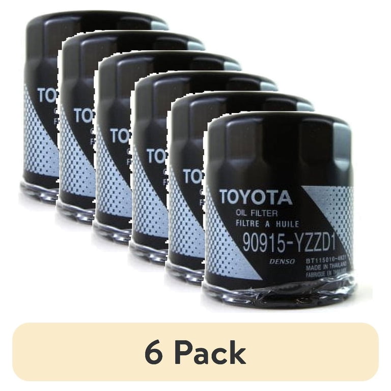 6 pack) Toyota Genuine Parts Engine Oil Filter, 90915-YZZD1