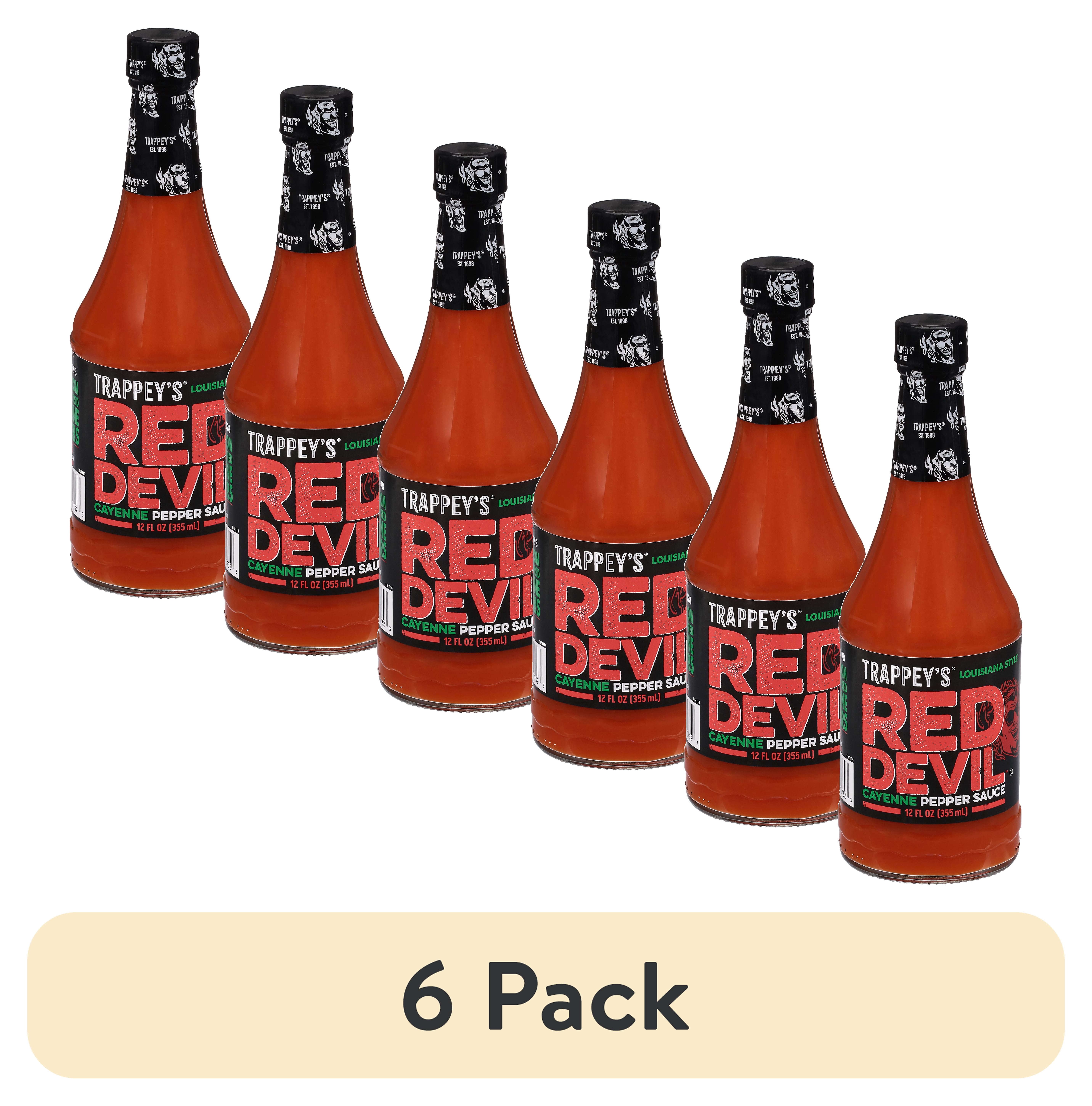 (6 pack) Trappey's Red Devil Cayenne Pepper Sauce, 12 oz Bottle