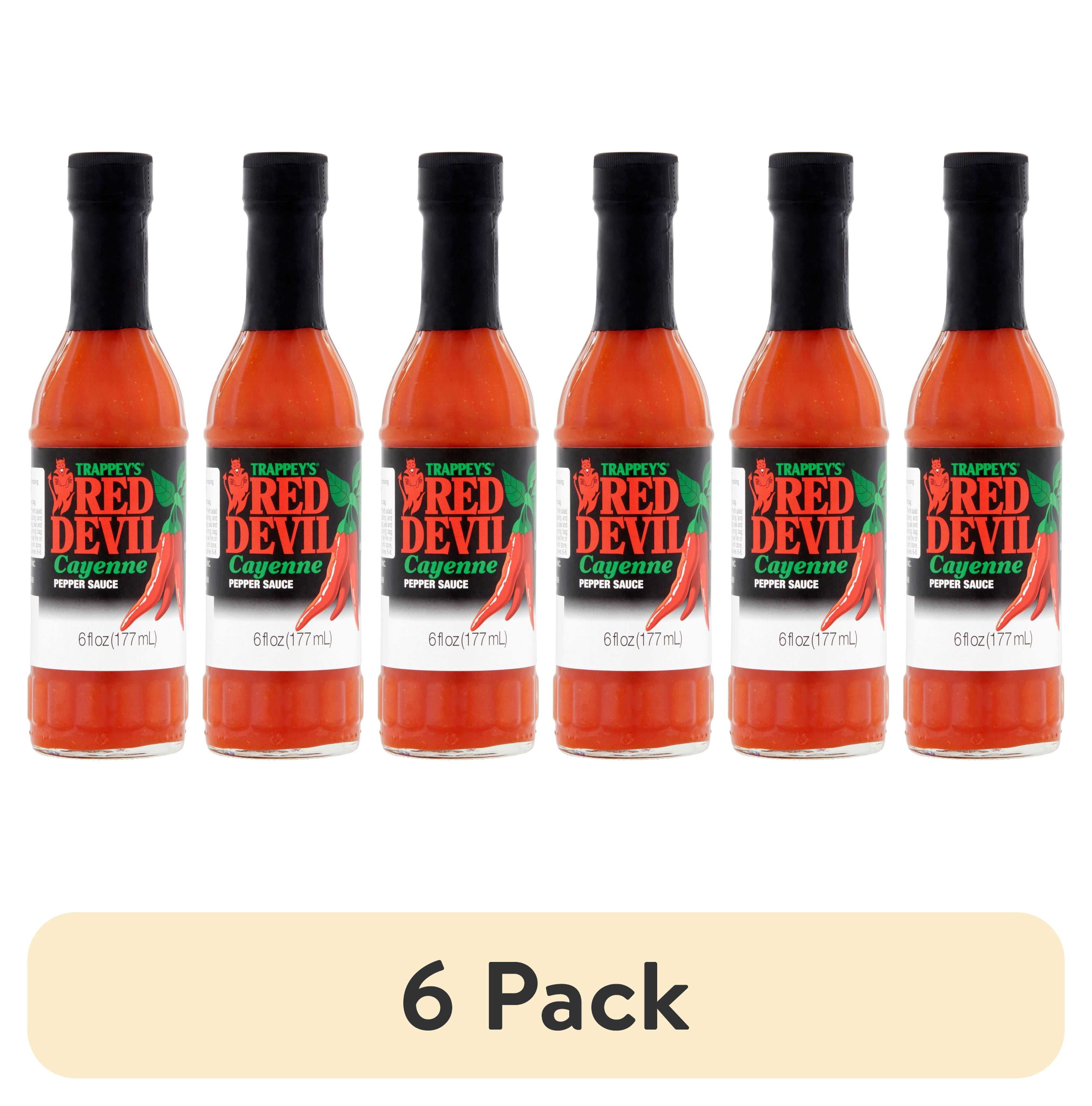 (6 pack) Trappey's Red Devil Cayenne Pepper Sauce 6 fl. oz. Bottle