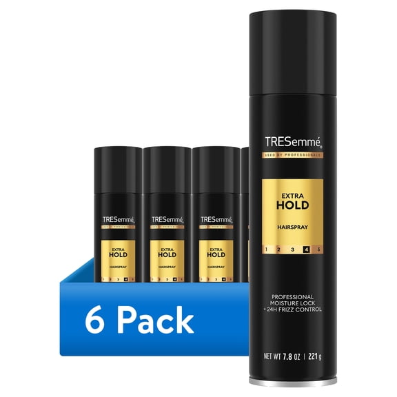 (6 pack) TRESemmé Extra Hold Hairspray For 24-Hour Frizz Control with Pro Lock Tech, 7.8 oz