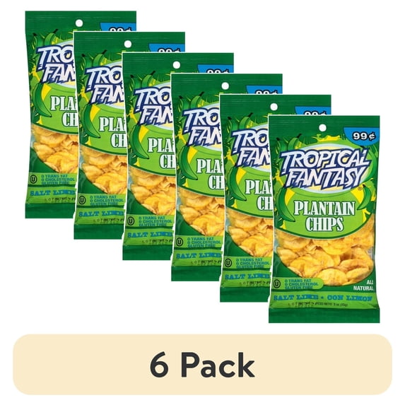 (6 pack) Tropical Fantasy Salt & Lime Chips, 9 oz
