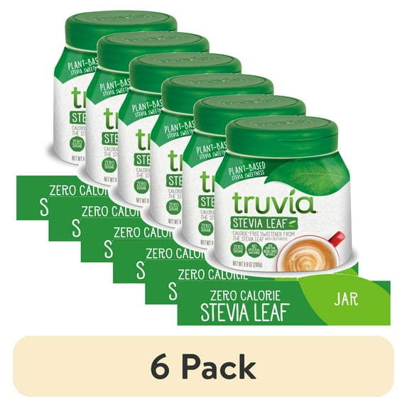 (6 pack) Truvia Calorie-Free Sweetener Jar from The Stevia Leaf, 9.8 oz