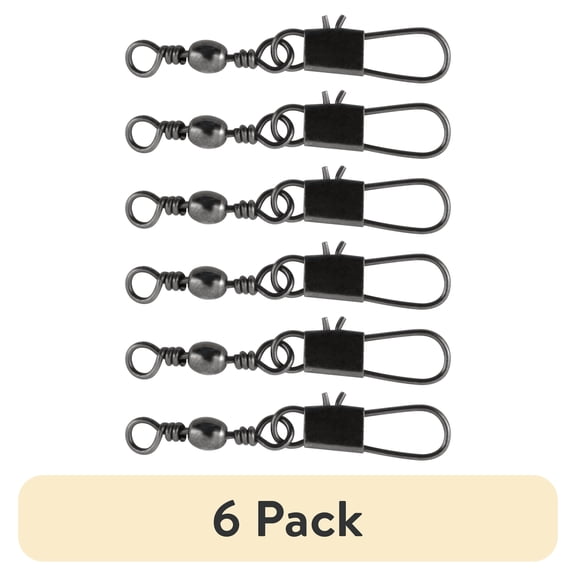 (6 pack) Tsunami Barrel Swivel with Interlock Snap Size #5 – Fishing Terminal Tackle