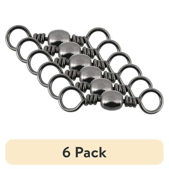 (6 pack) Tsunami Barrel Swivel, Size 3, Black, 10-Pack
