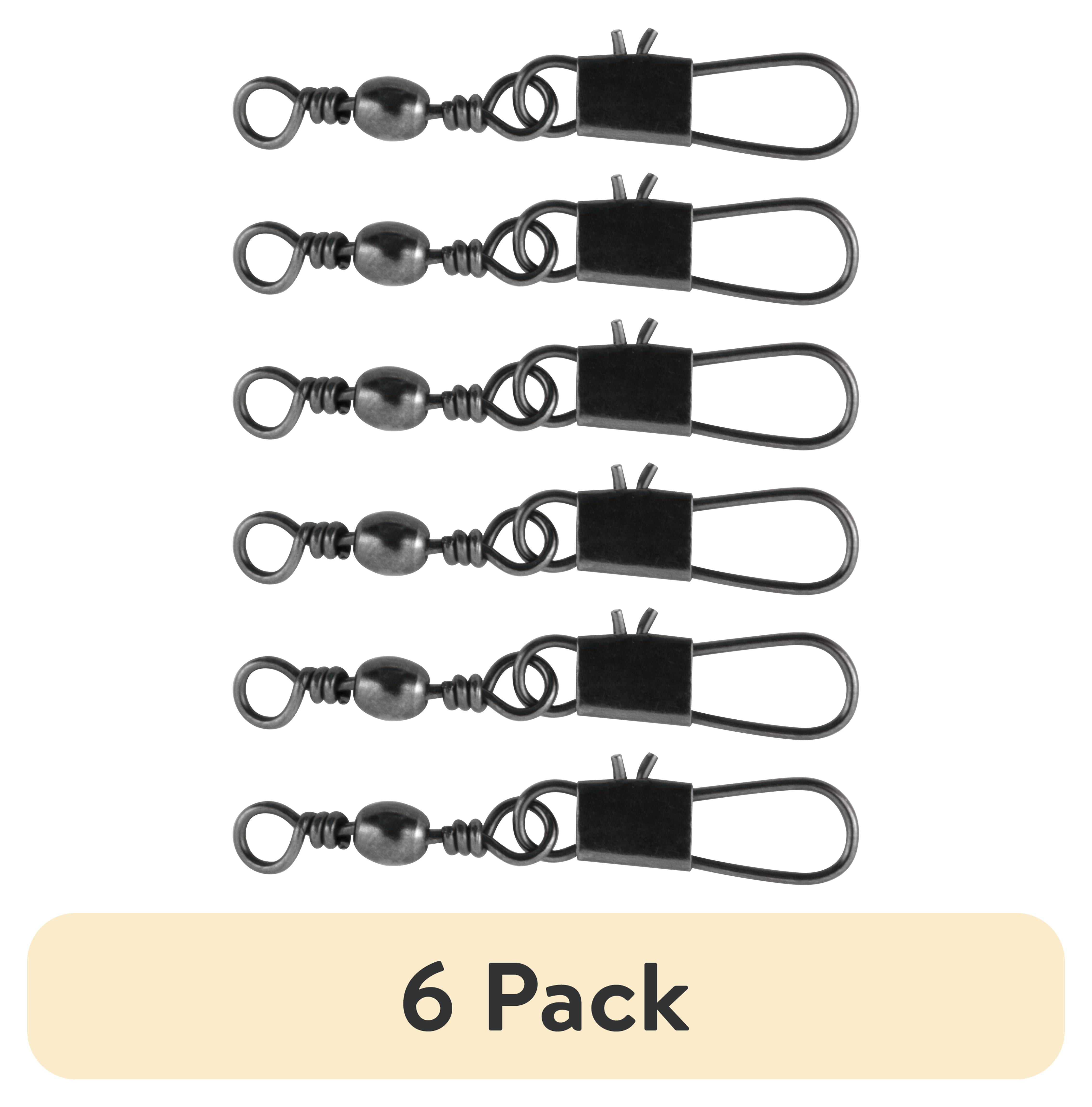 (6 pack) Tsunami Barrel Swivel with Interlock Snap Size 7 – Black, 12 Count