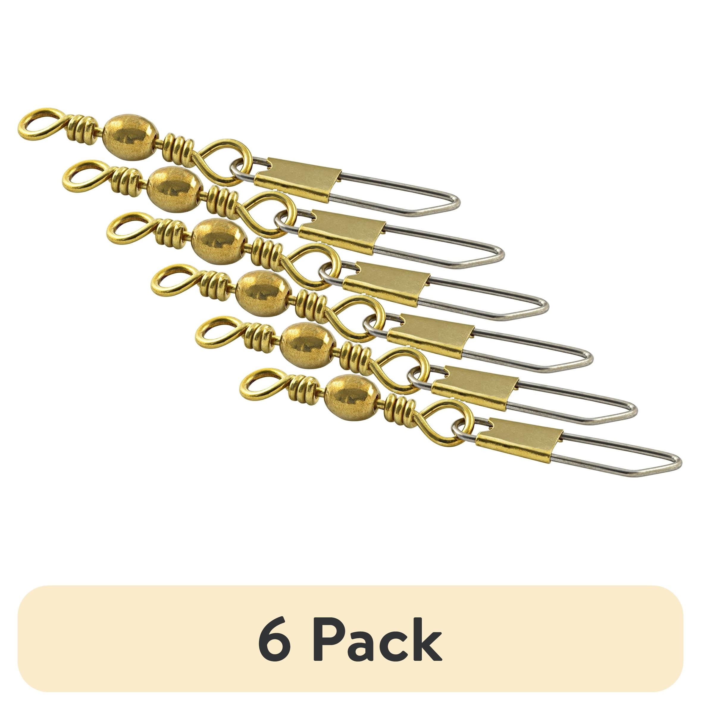 (6 pack) Tsunami Brass Snap Swivel Size #14 – Corrosion Resistant