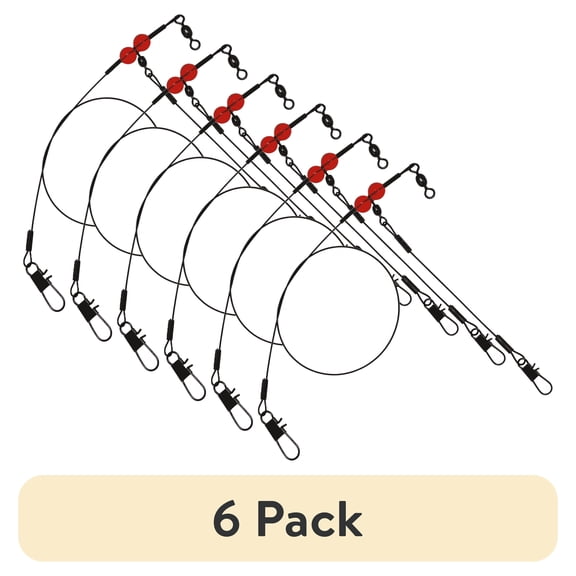 (6 pack) Tsunami Terminal Gulf Steel Fishing Rig 1-Drop – Heavy-Duty Bottom Rig