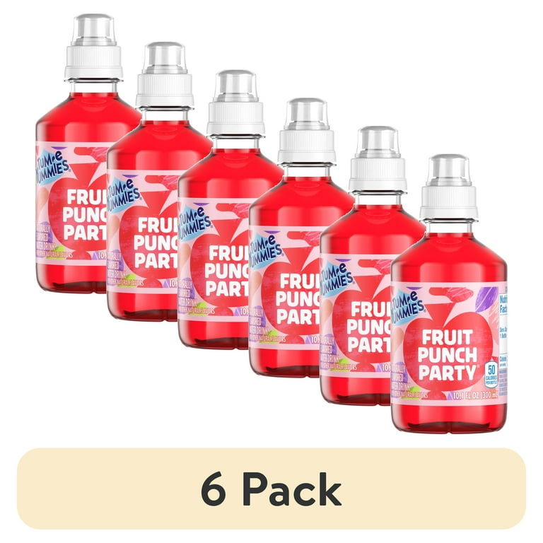 6 pack) Tum-E Yummies Fruit Punch Party Flavored Water Drink Bottle, 10.1  fl oz - Walmart.com