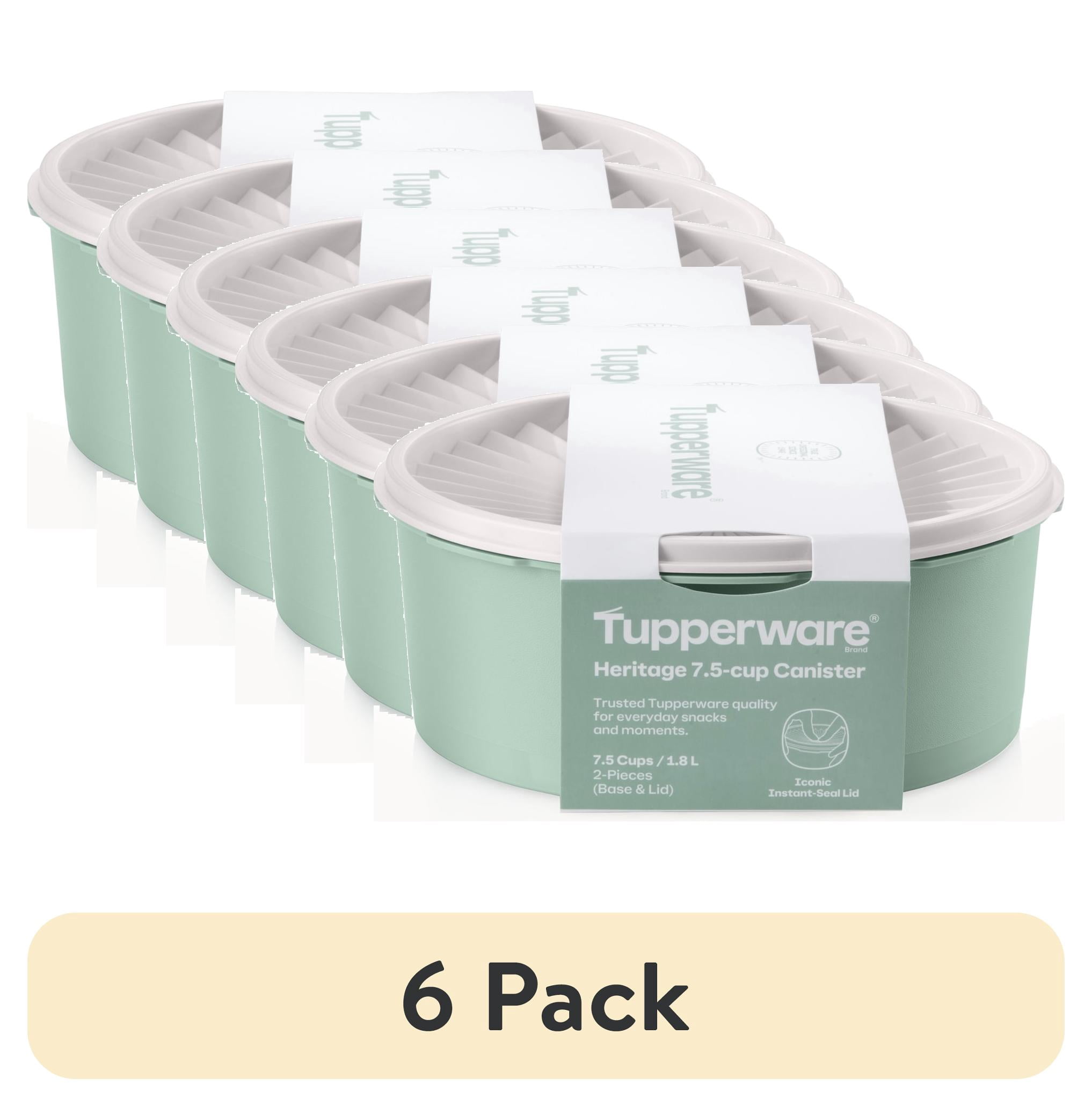 (6 pack) Tupperware Heritage 7.5-Cup Cookie & Food Storage Container ...