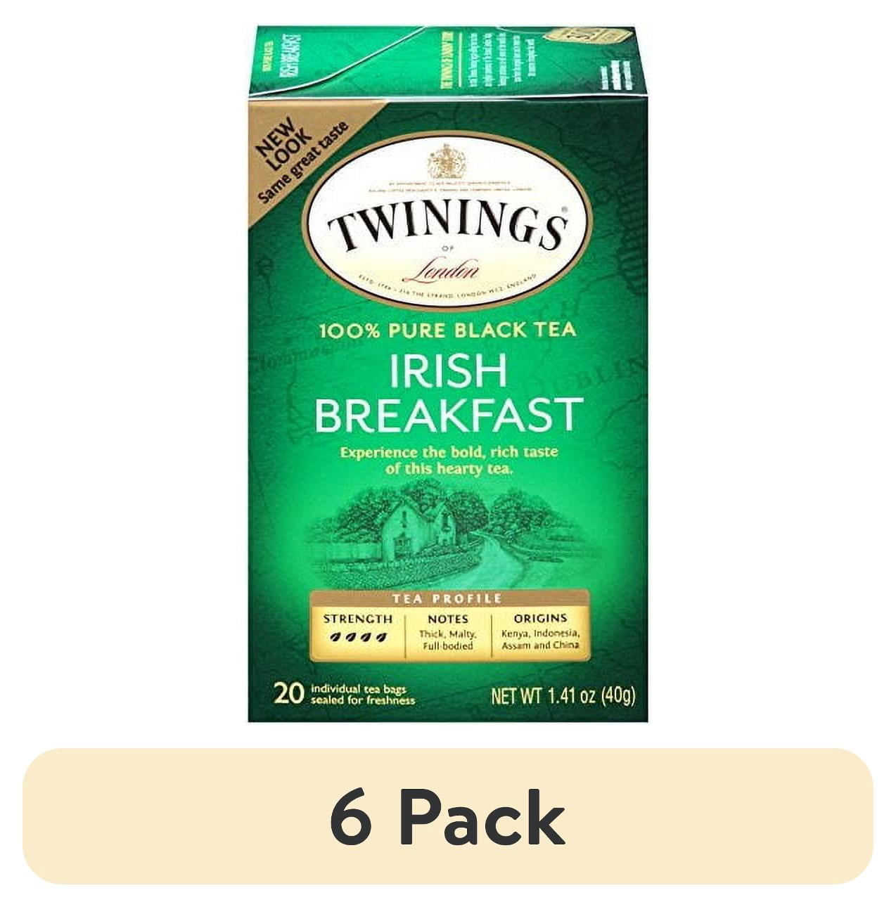 (6 pack) Twinings Of London Irish Breakfast Black Tea Bags, 20 Count