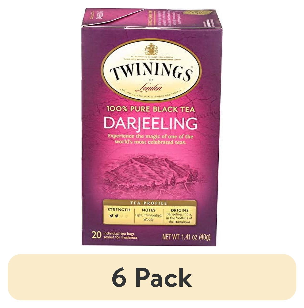 (6 pack) Twinings of London Darjeeling Tea Bags, 20 Count