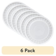 (6 pack) United Solutions 5 Gallon Round Plastic Utility Bucket Lid, White, 1 Each
