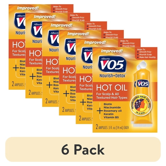 (6 pack) V05 Hot Oil Therapy Moisturizing Hot Oil Hair Treatment, 2 Piece