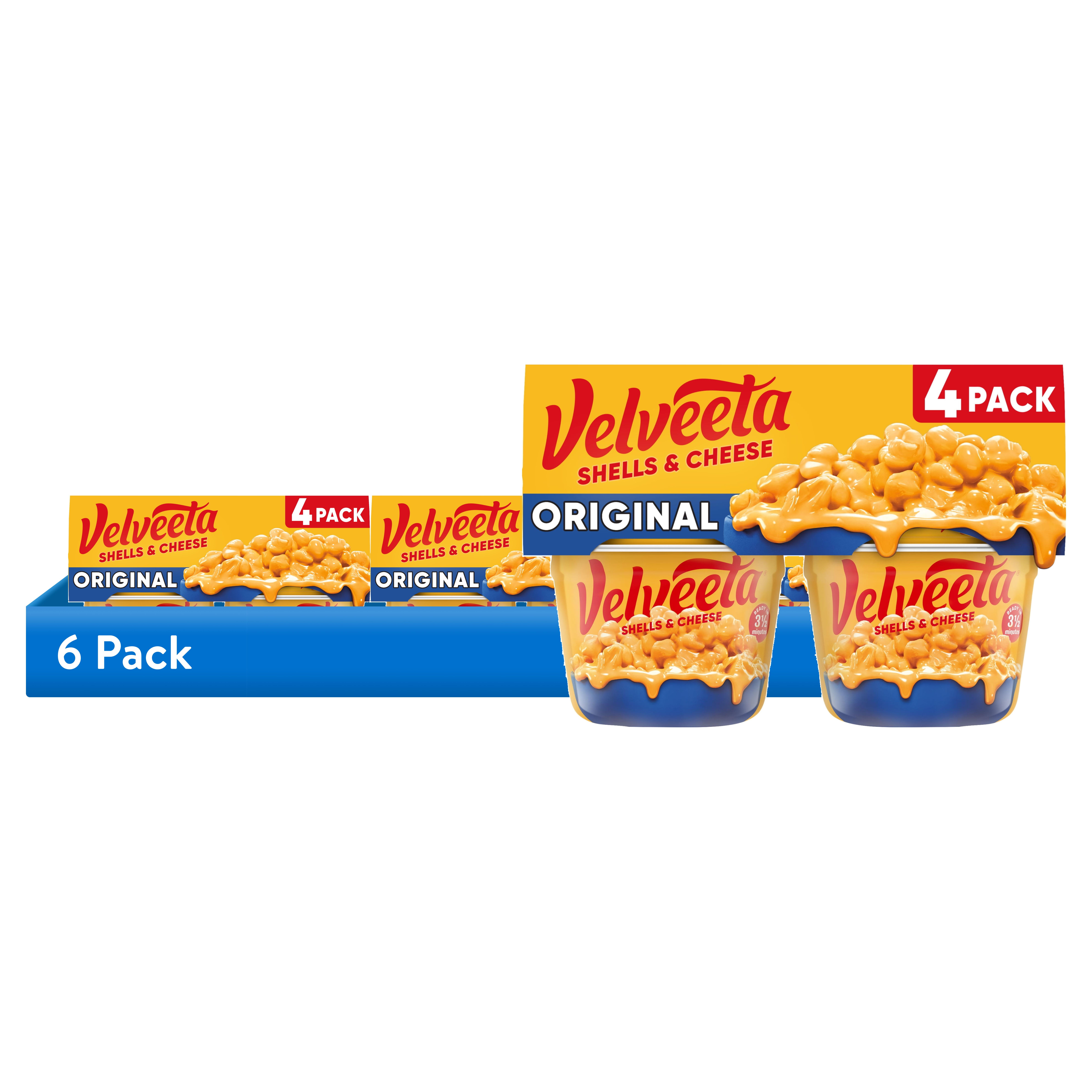 6 pack) Velveeta Shells and Cheese Mac and Cheese, 4 Cups, for