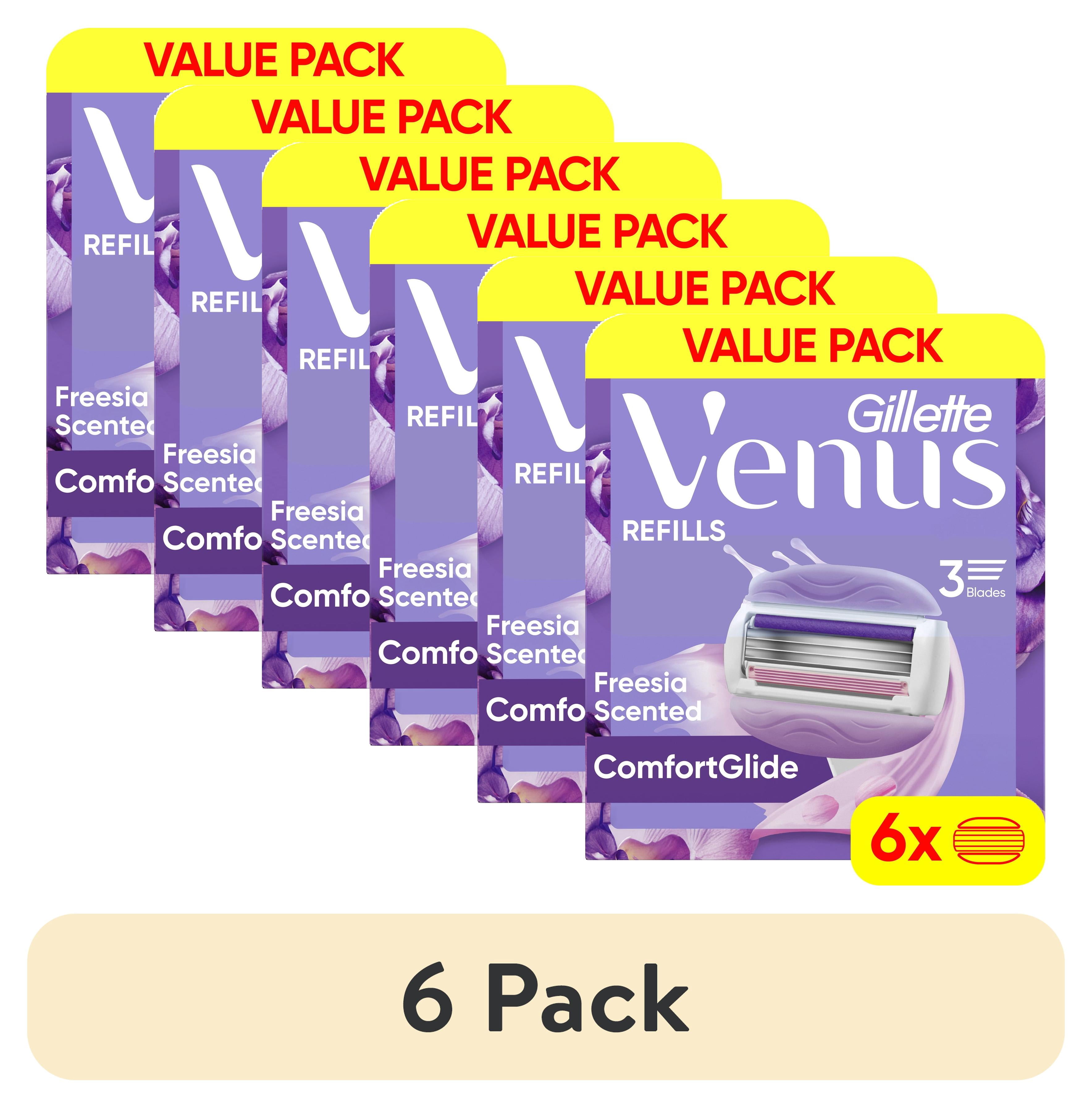 (6 pack) Venus ComfortGlide Freesia Women's Razor Blade Refills, 6 Ct