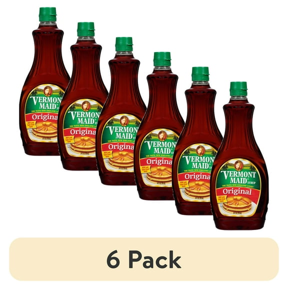 (6 pack) Vermont Maid Original Maple Syrup, 24 fl oz Pour Bottle