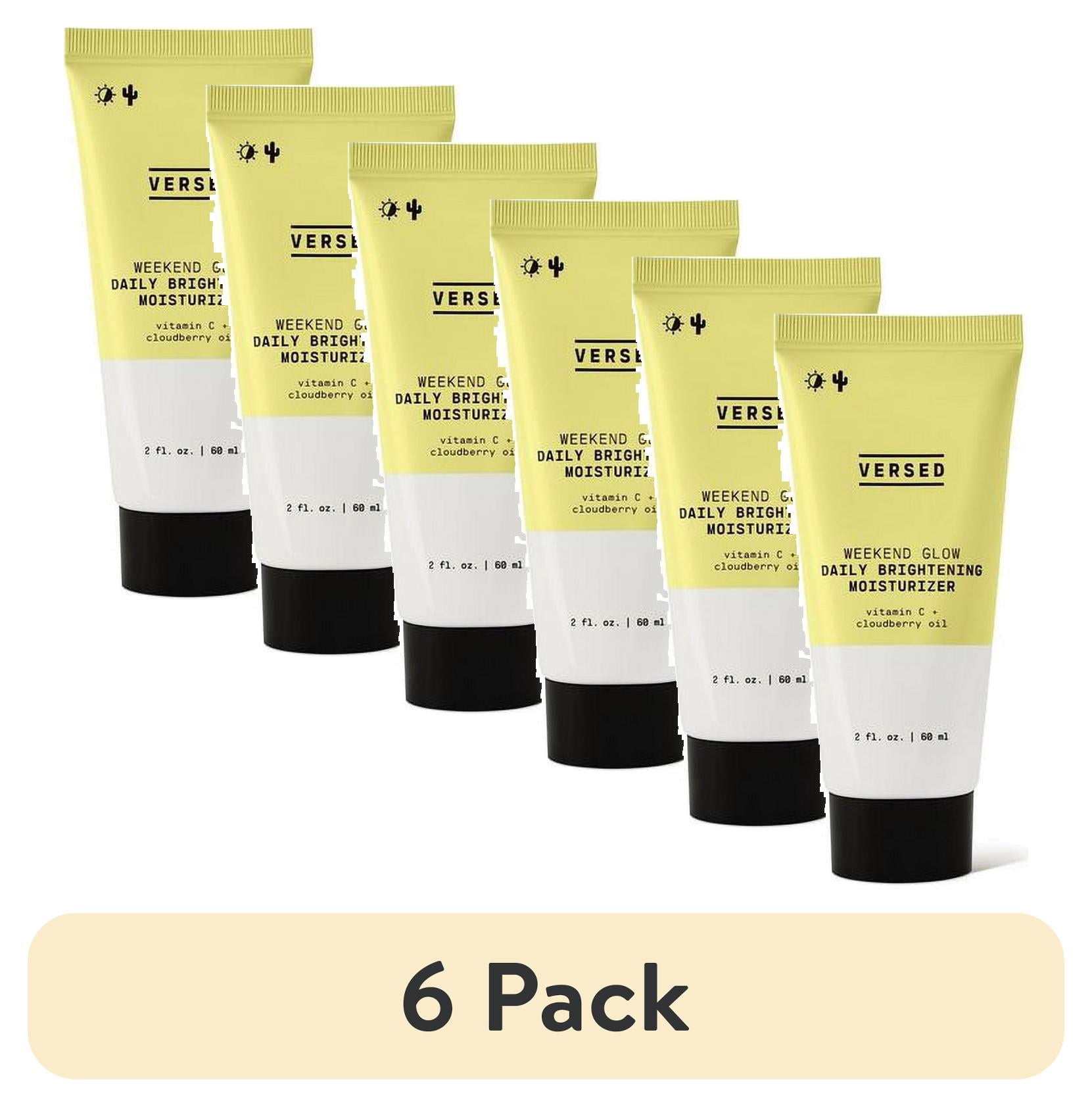 (6 pack) Versed Weekend Glow Daily Brightening Moisturizer, 2 oz
