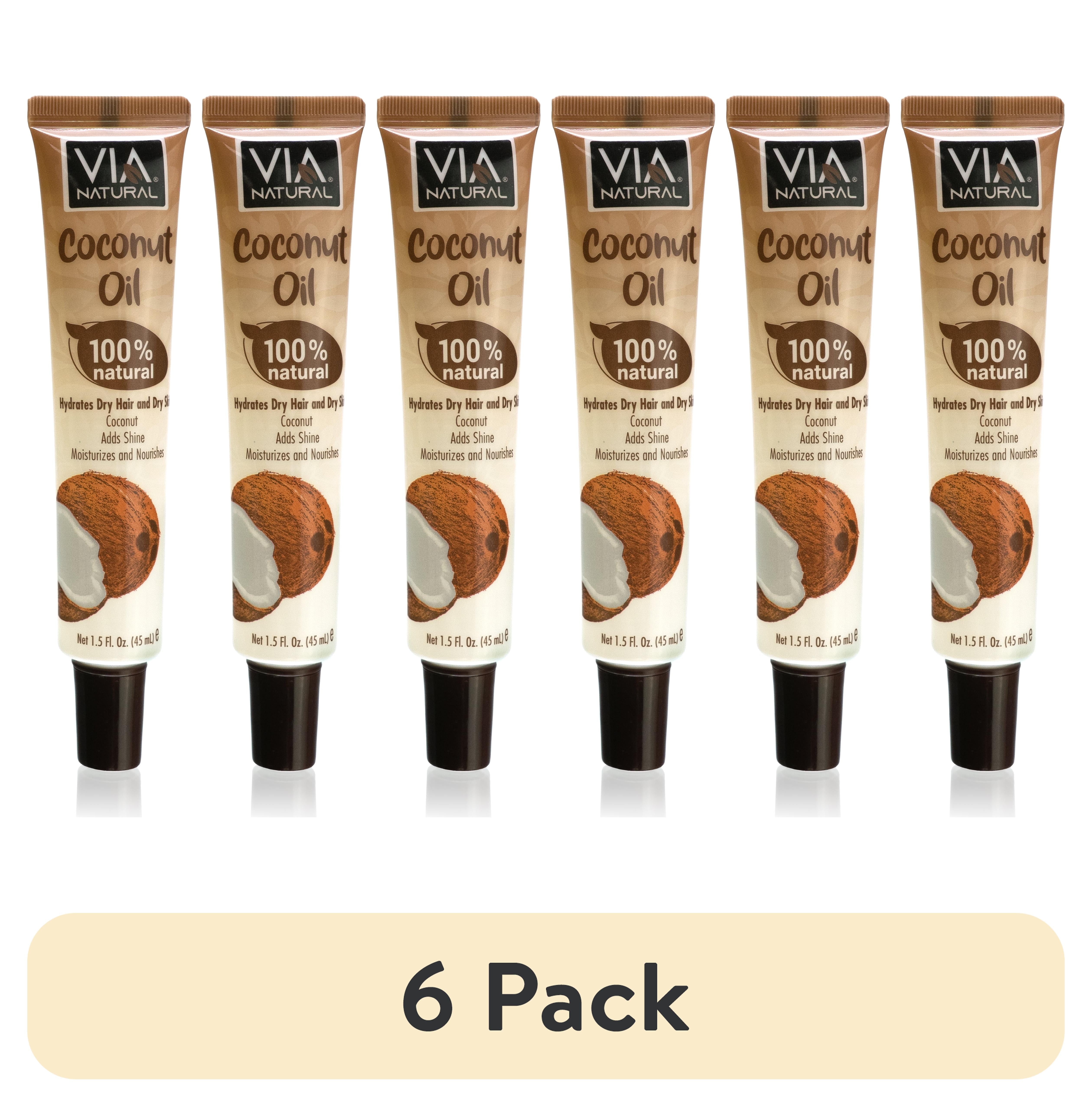(6 pack) Via Natural Ultra Care Moisturizing Coconut Oil for Hair, Scalp & Body Treatment, 1.5 fl oz