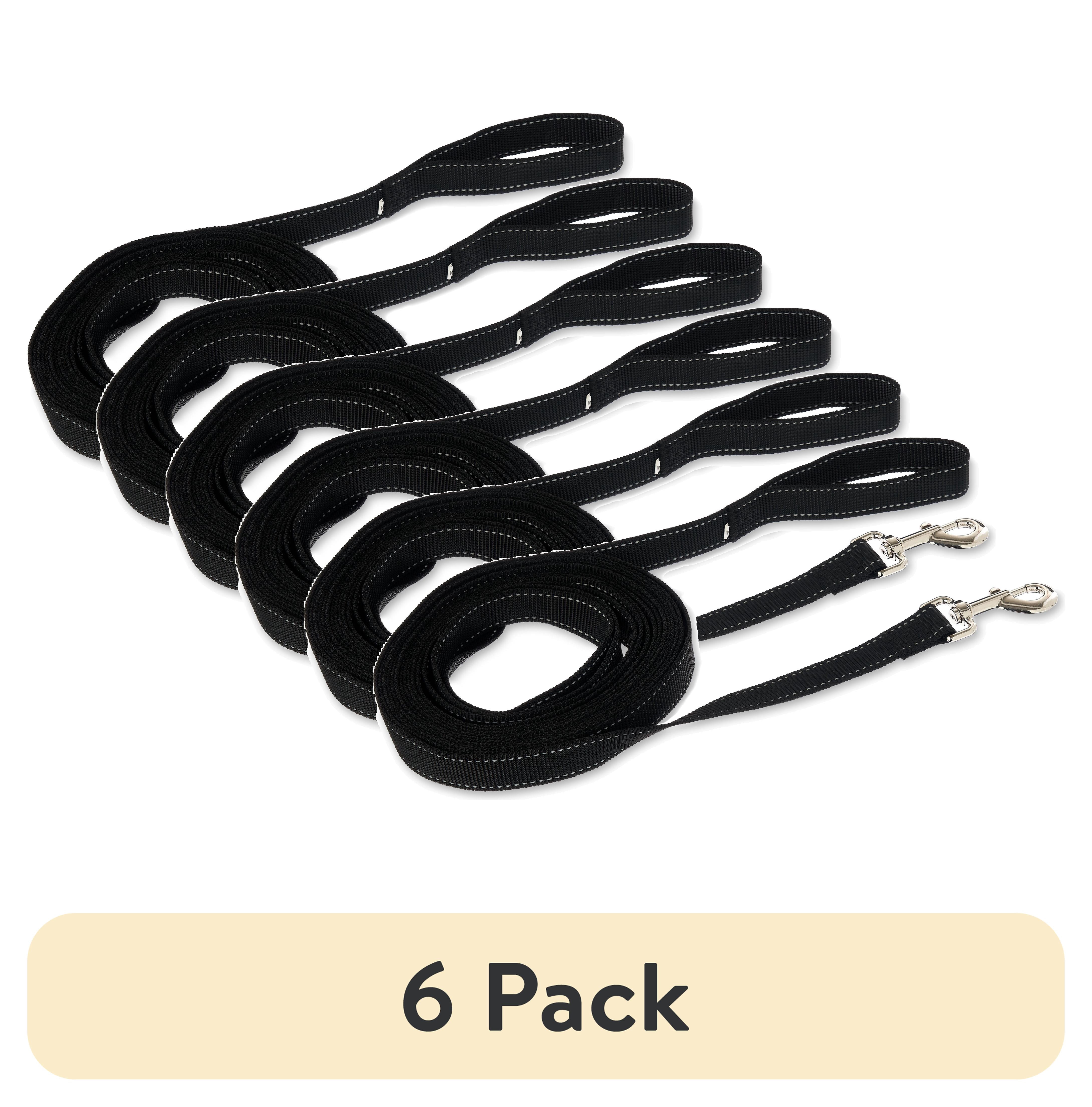 (6 pack) Vibrant Life Training Leash and Tie-Out for Dogs, 20 ft, Black