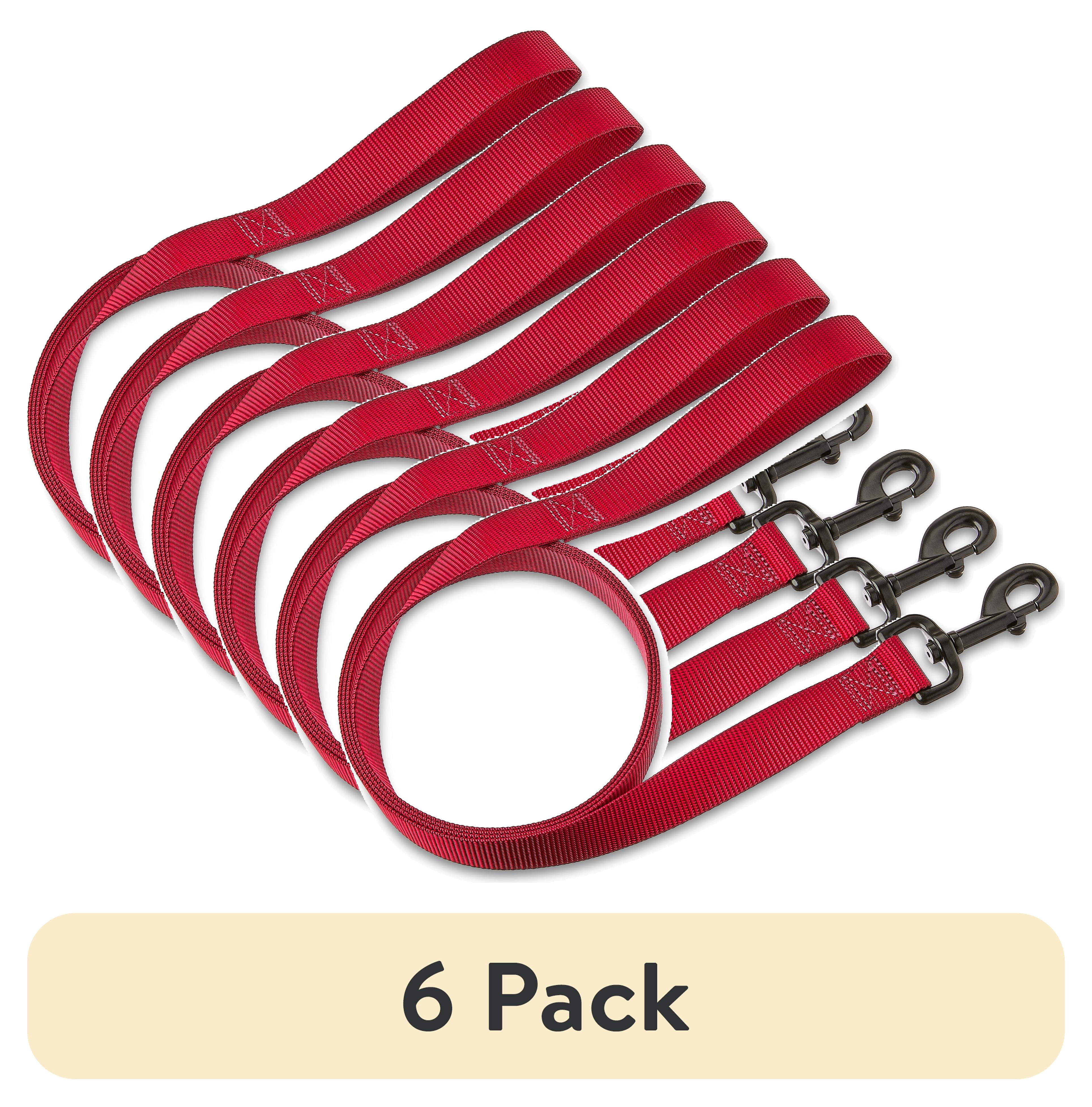 (6 pack) (6 pack) Vibrant Life 6' Solid Polyester Leash, Red, M/L
