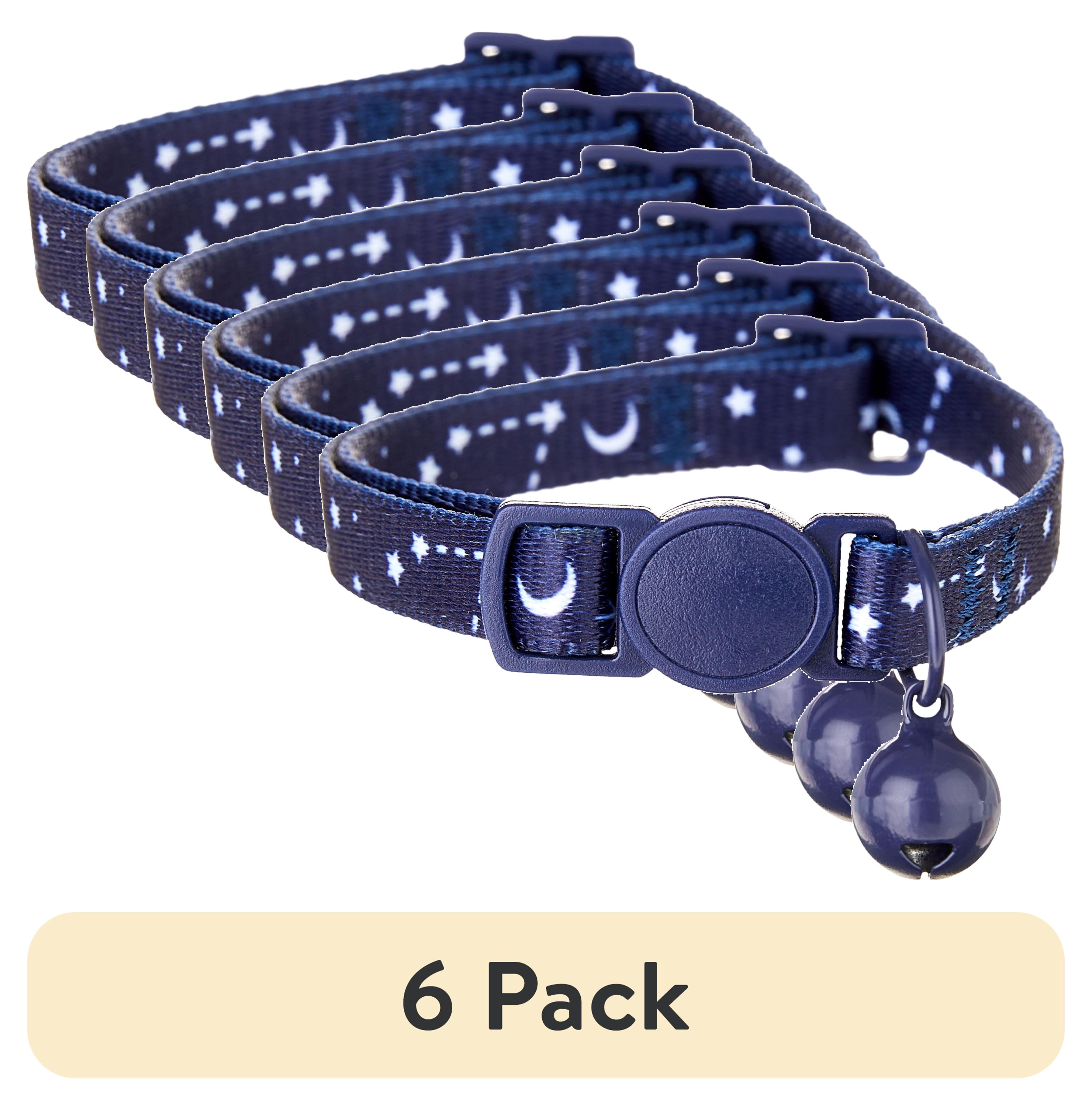 (6 pack) Vibrant Life Break-Away Adjustable Cat Collar, Blue Celestial, One Size