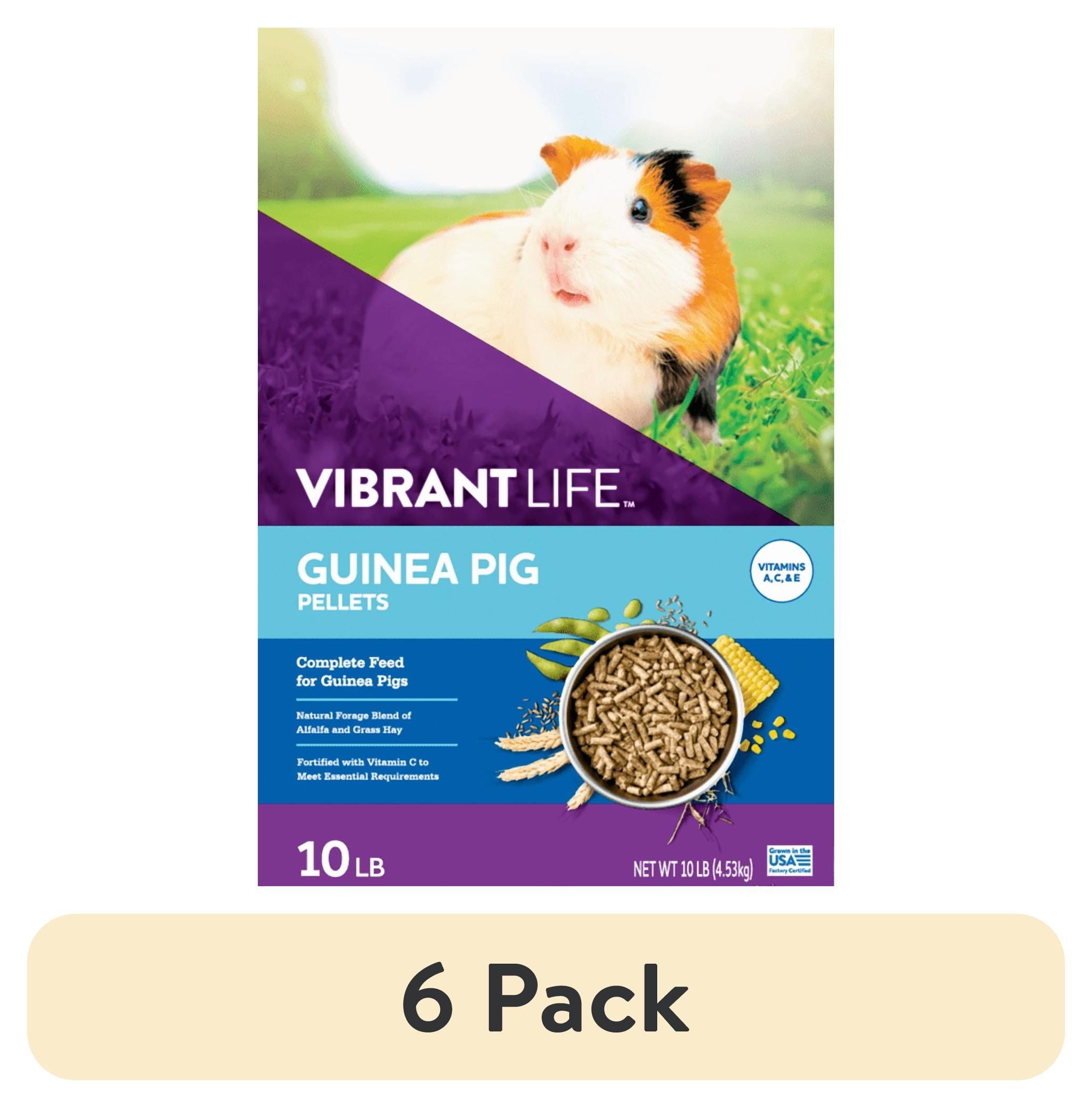 (6 pack) Vibrant Life Guinea Pig Pellets, 10 lb
