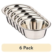 (6 pack) Vibrant Life Extra Small 1.5-Cup Stainless Steel Pet Bowl, Silver
