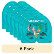 (6 pack) Vibrant Life Tuna Cuts in Gravy Wet Cat Food, Grain-Free, 2.64 oz Split Trays