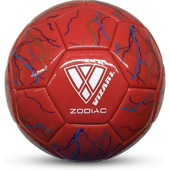 (6 pack) Vizari Zodiac Soccer Ball | Sizes 3, 4, 5 | Durable Waterproof Synthetic Leather | For Youth & Adults - RED, 3