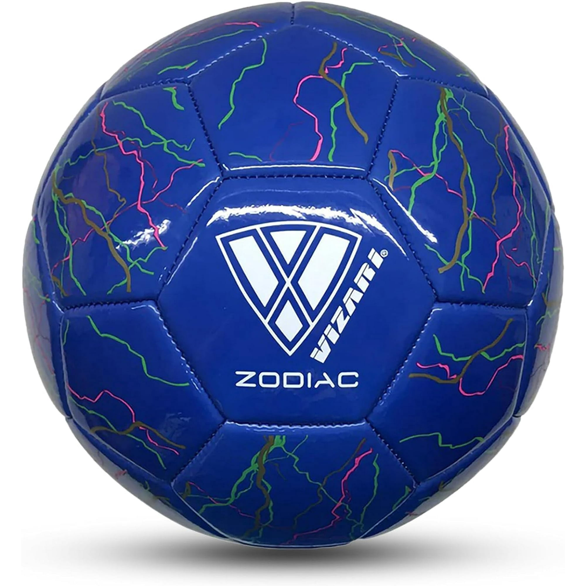 (6 pack) Vizari Zodiac Soccer Ball | Sizes 3, 4, 5 | Durable Waterproof Synthetic Leather | For Youth & Adults - BLUE, 5