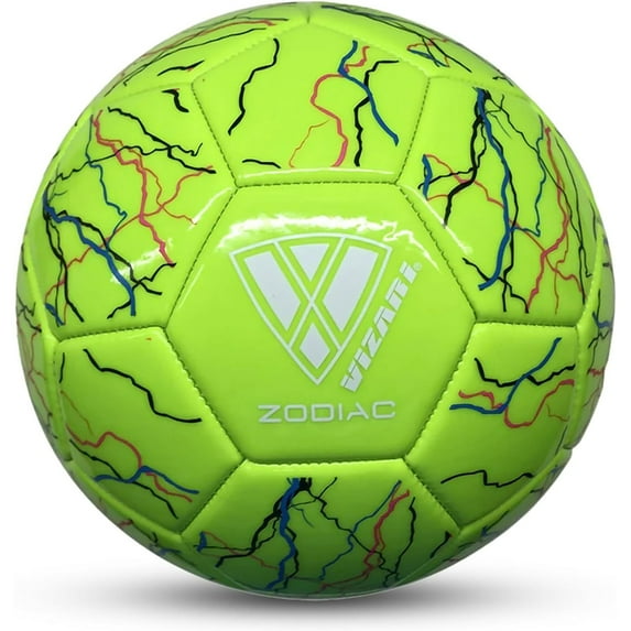 (6 pack) Vizari Zodiac Soccer Ball | Sizes 3, 4, 5 | Durable Waterproof Synthetic Leather | For Youth & Adults - GREEN, 5