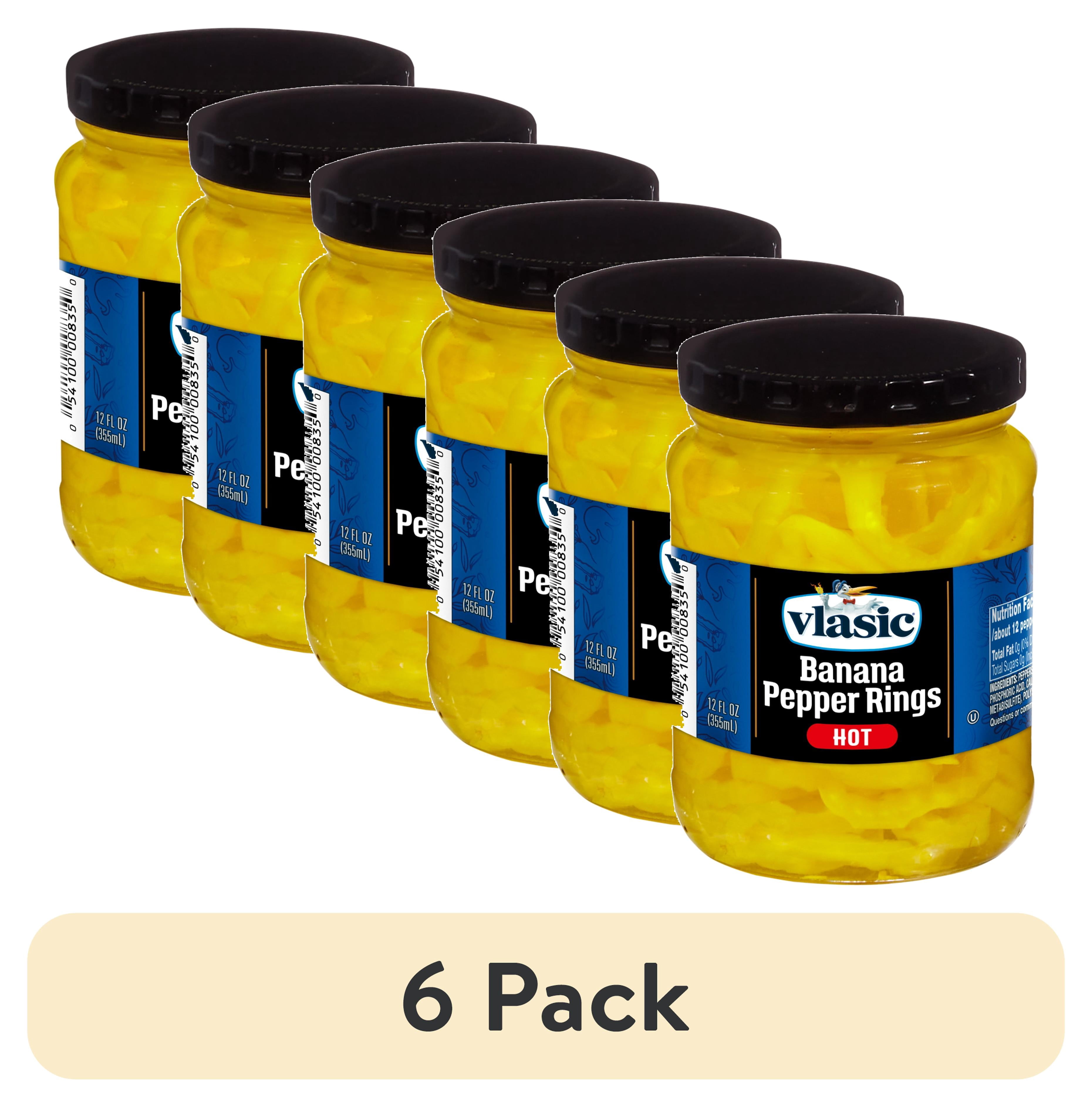 (6 pack) Vlasic Hot Banana Pepper Rings, 12 fl. oz.