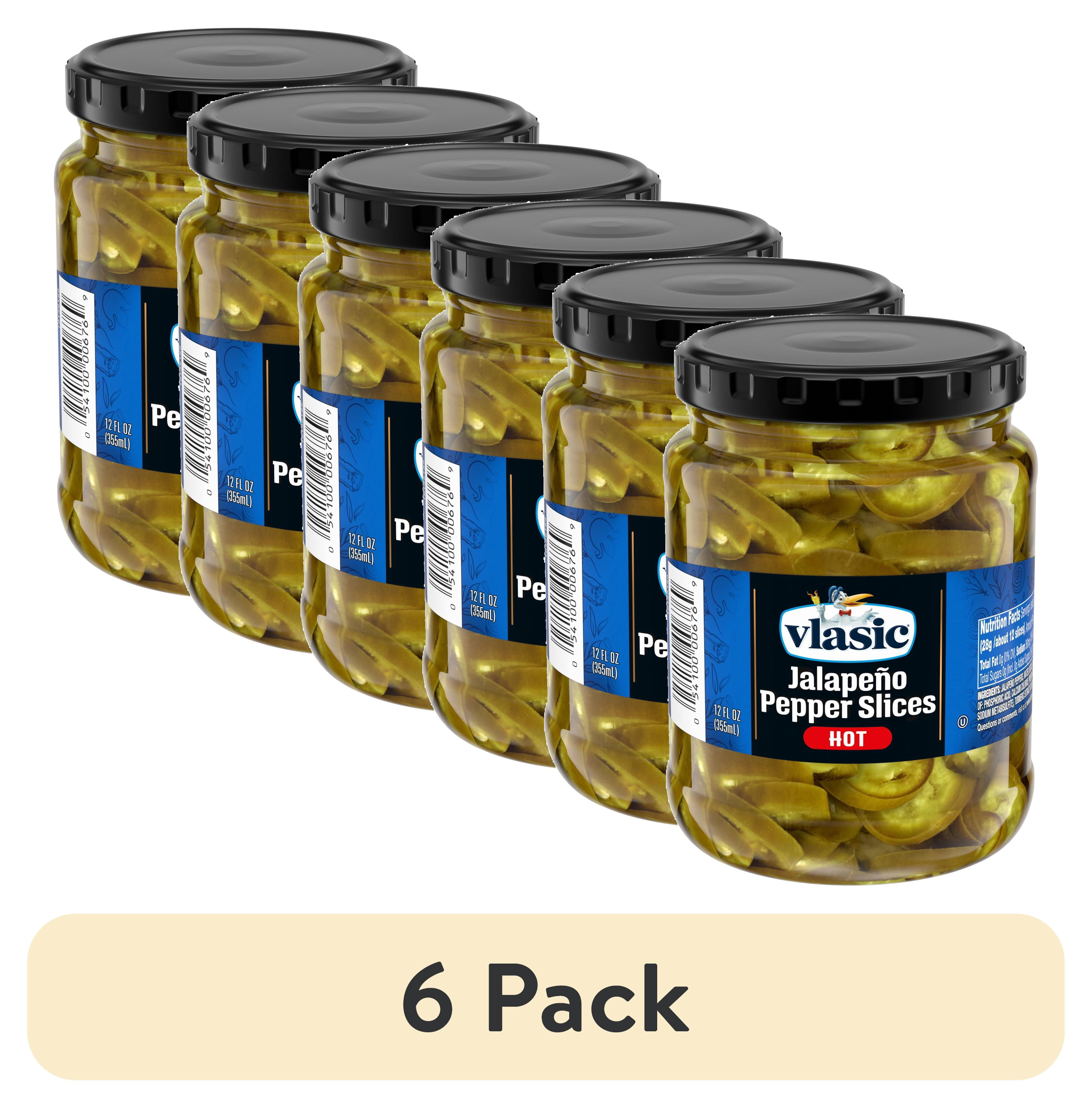 (6 pack) Vlasic Hot Jalapeno Pepper Slices, Keto Friendly, 12 fl. oz.