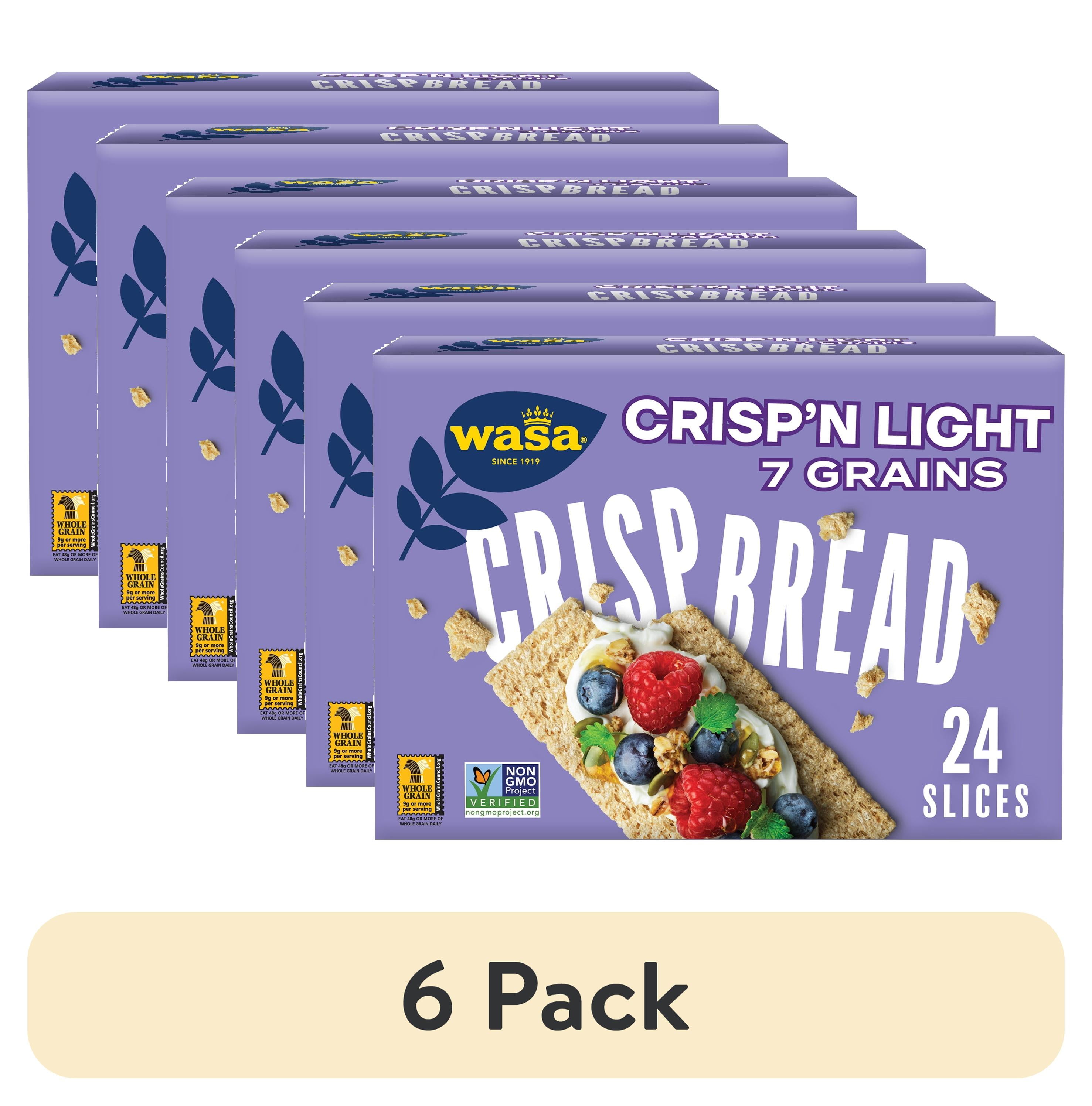 (6 pack) WasaÂ® Crispân Light 7 Grains Crispbread Crackers 4.9 oz
